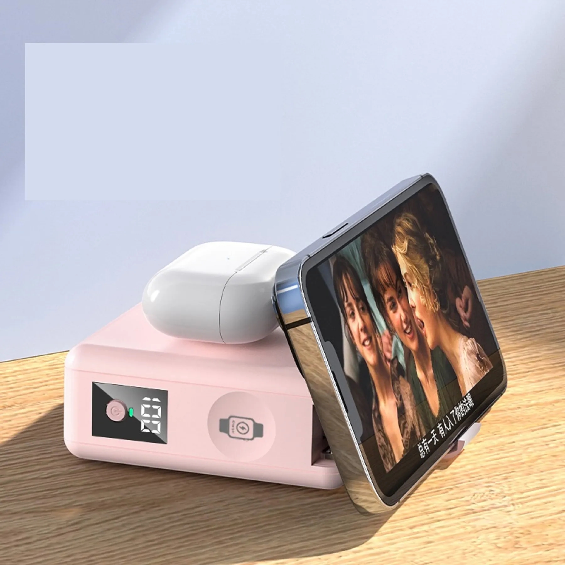 15000 mAh Magnetic Wireless Charging Power Bank with Plug 6