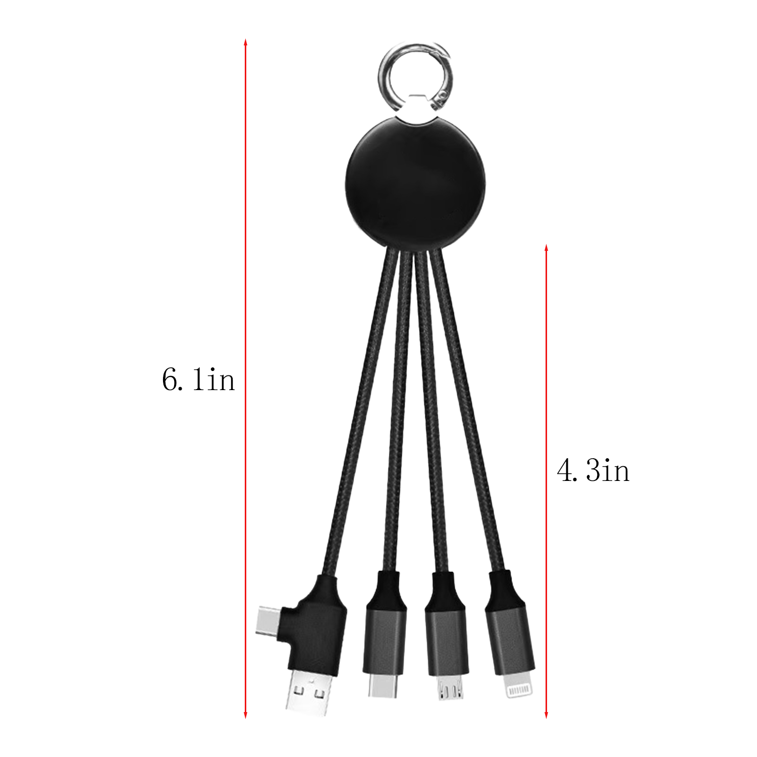 5-in-1 USB LED Charging Keychain 4