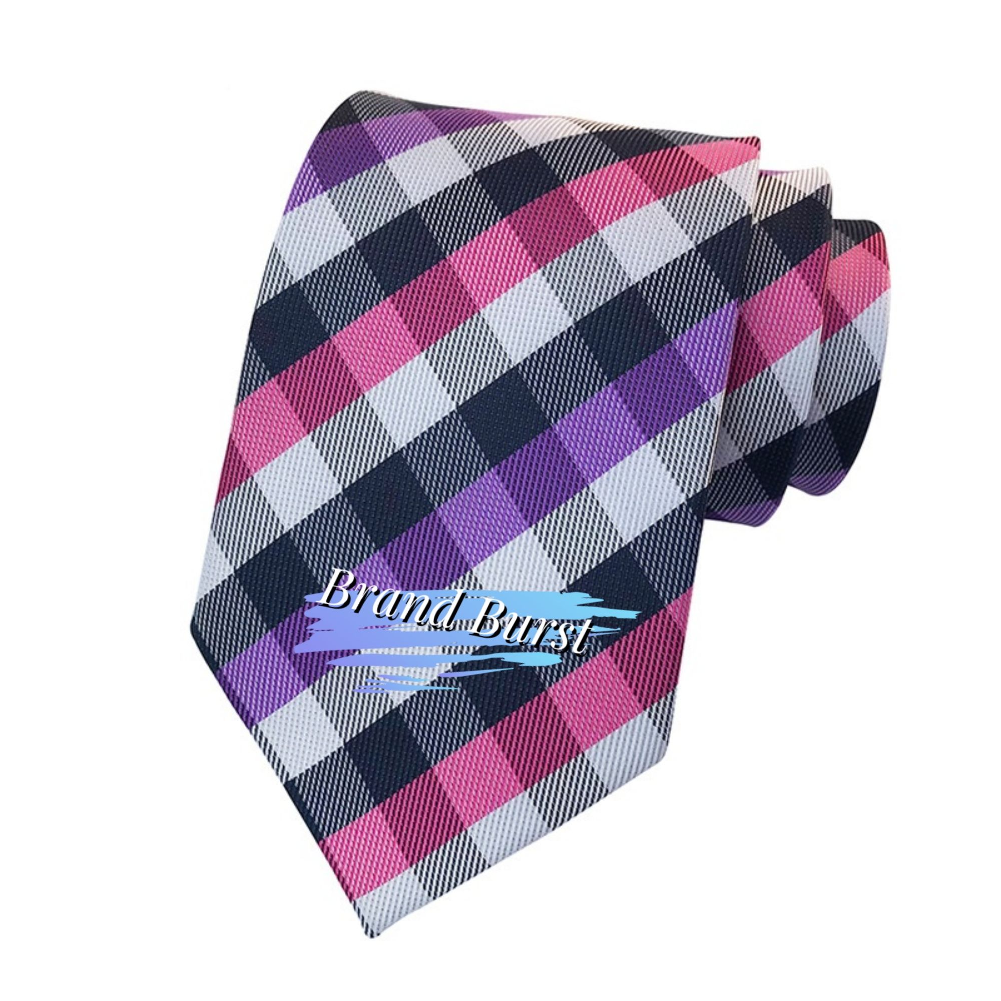 Micro Checkered Striped Ties 6