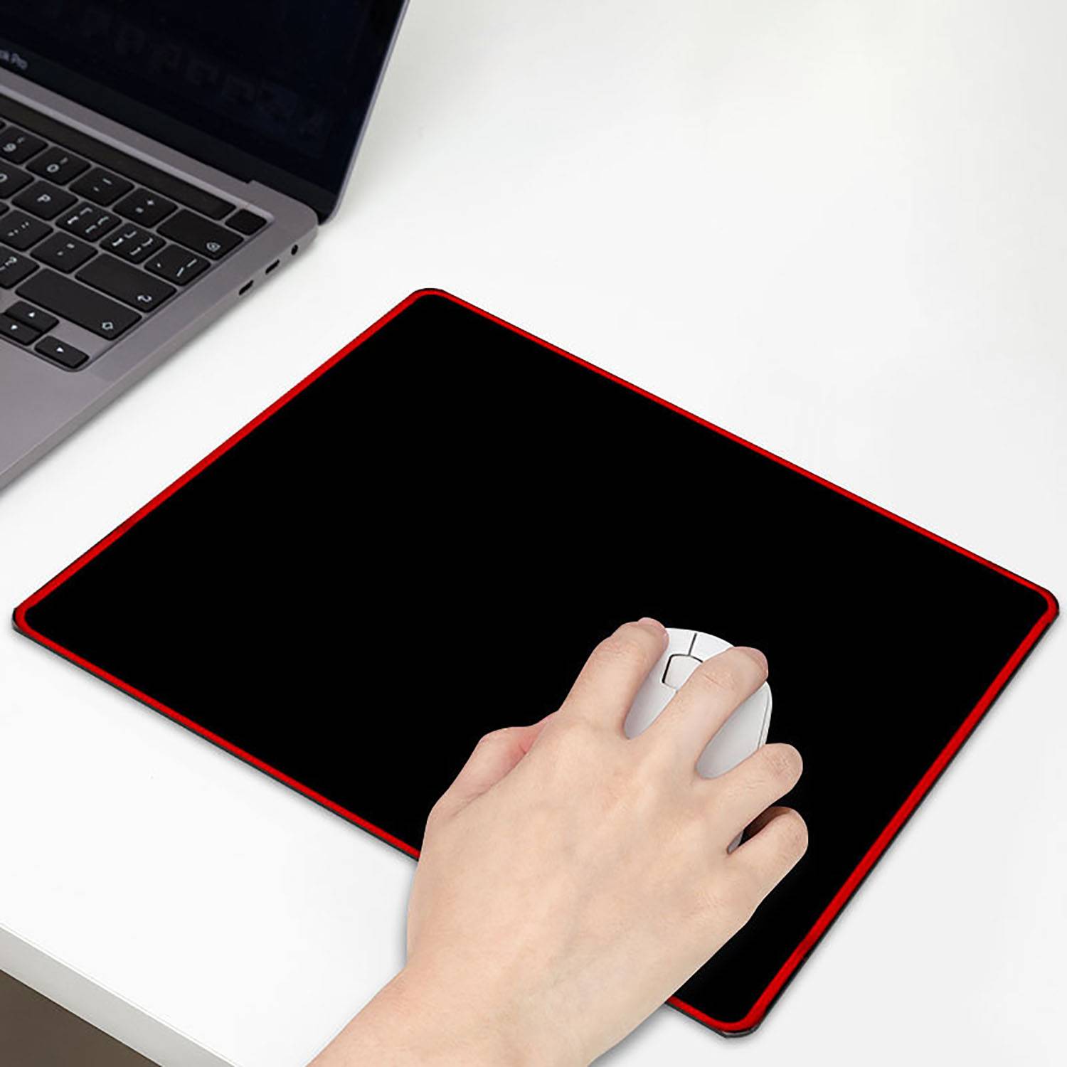 Stitched Edges Mouse Pad with Non-Slip Rubber Base for Gamer 3
