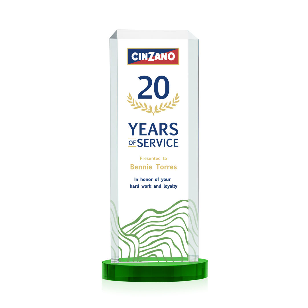 Dalton VividPrint™ Award on Alberton Base - Green 4