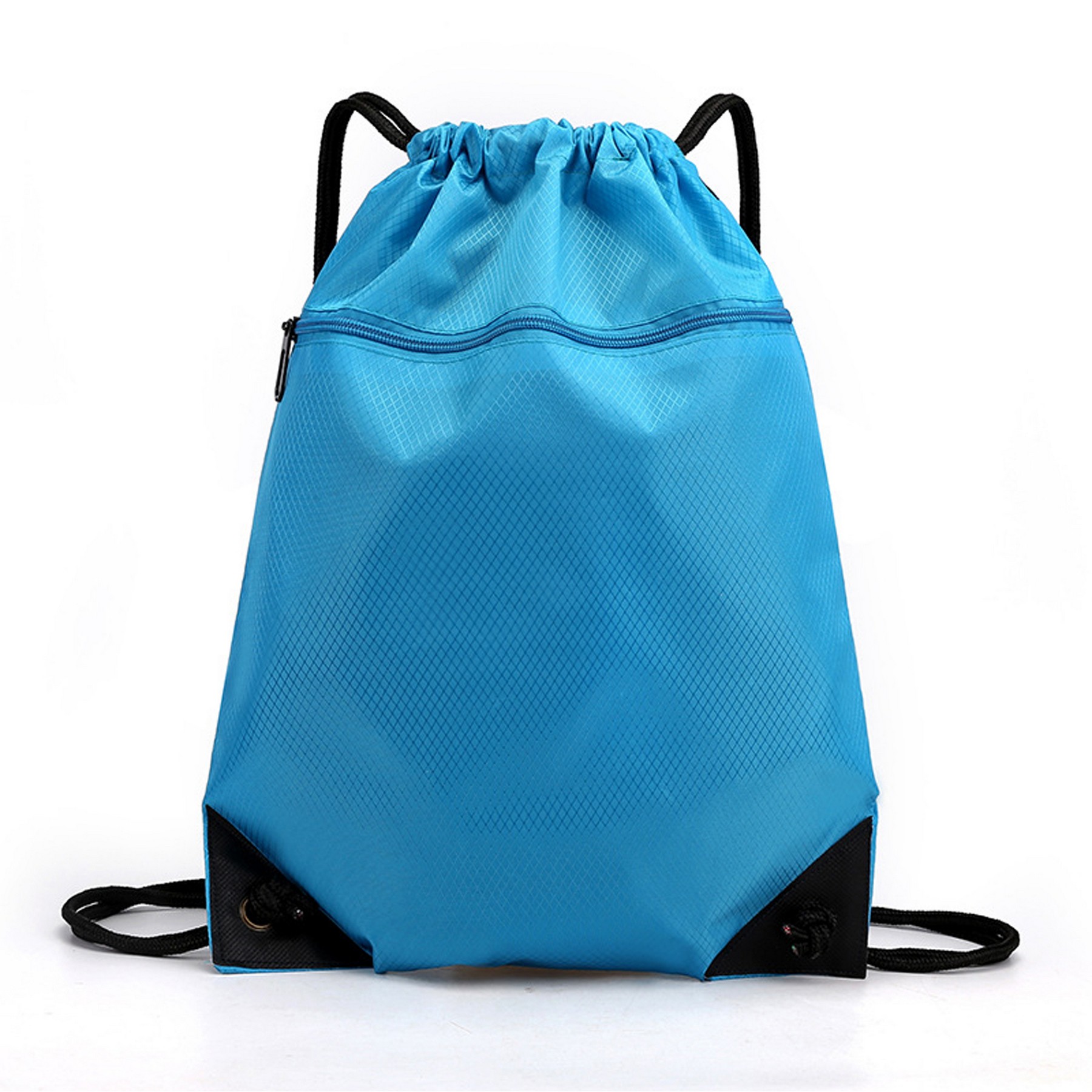 Drawstring Backpack With Zippper Pocket 8