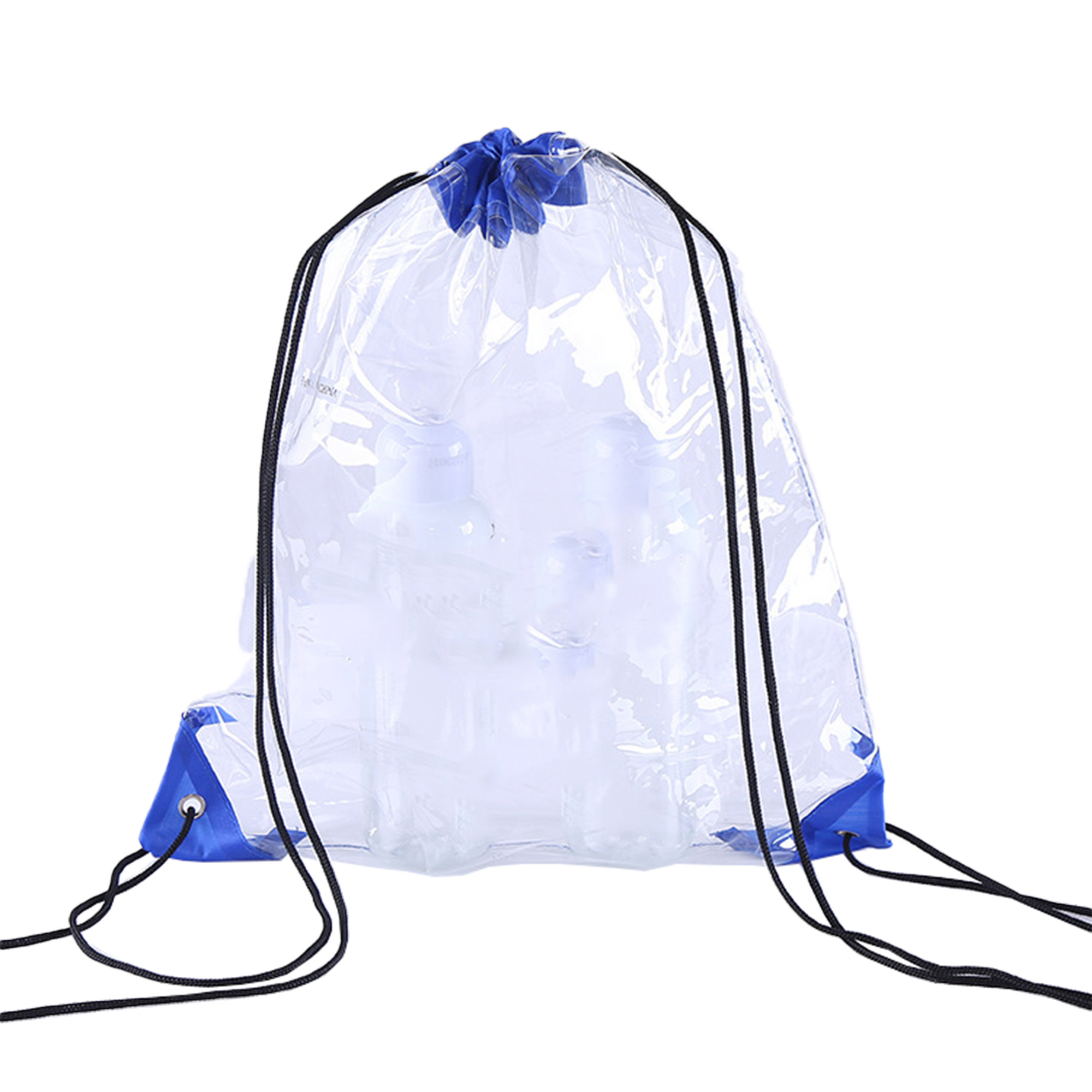 MOQ100 Transparent PVC Drawstring Bag 7