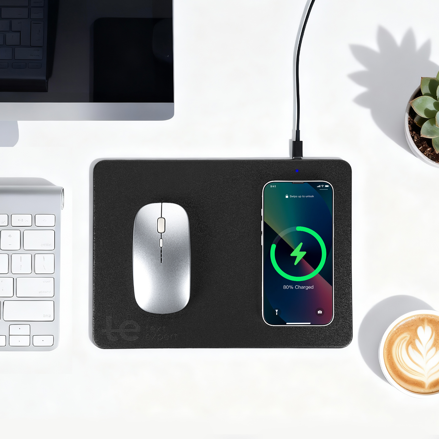 2-In-1 Mouse Pad With 15W Wireless Charger (For Phone & Headphones) 6