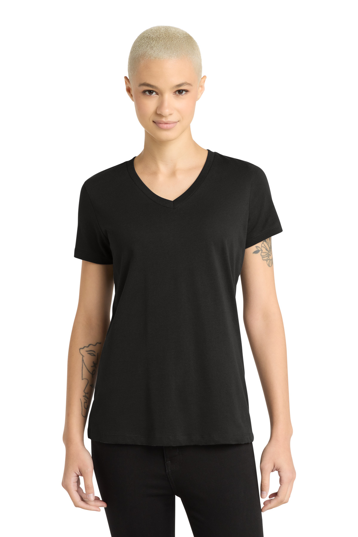 District - Women's Perfect Weight V-Neck Tee. DM1170L 55