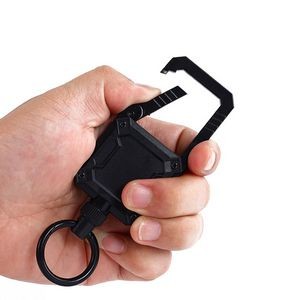 Sleek Metal Square Keychain With Durable Steel Wire Rope 24