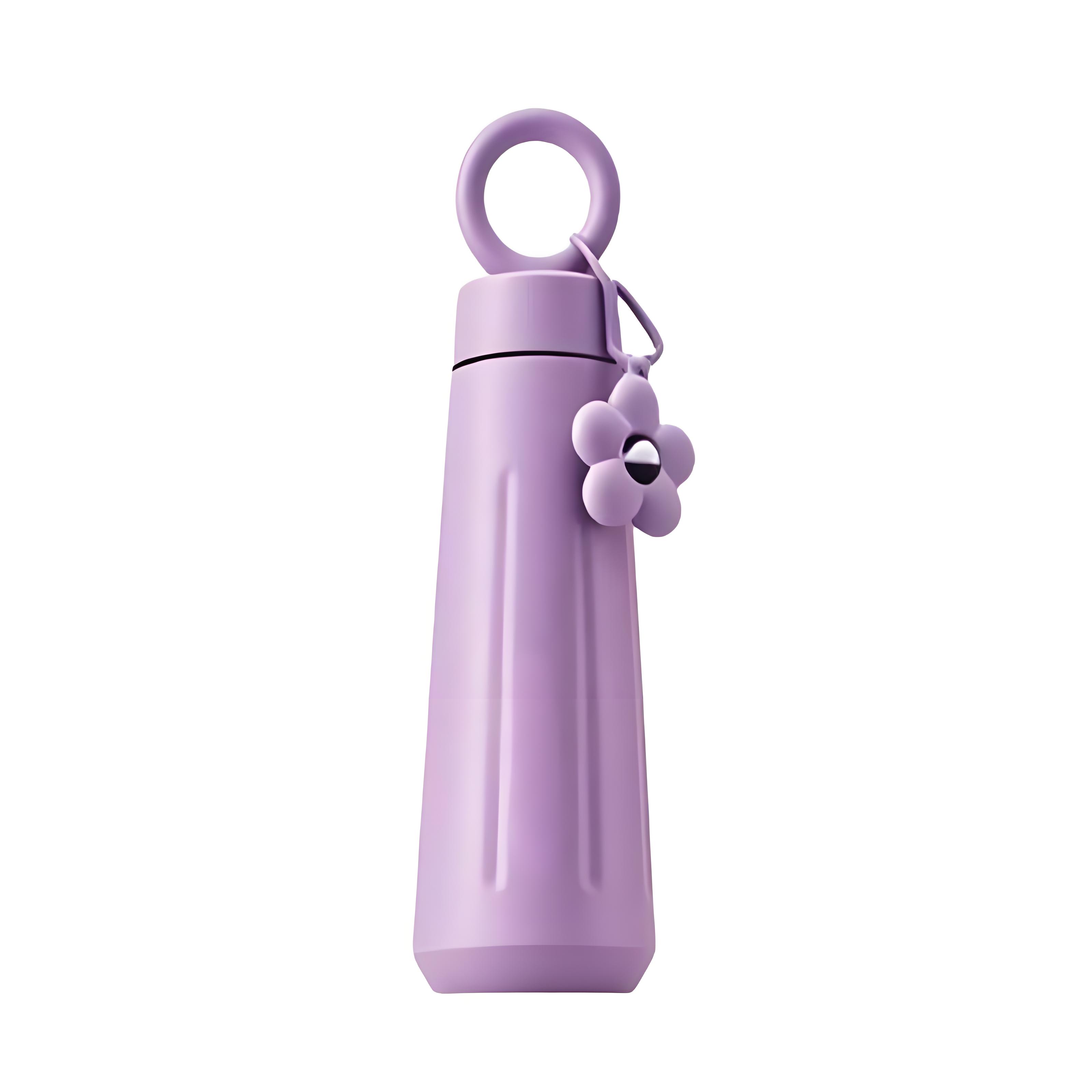 15 oz Floral Insulated Stainless Steel Water Bottle W/ Ring Handle 7