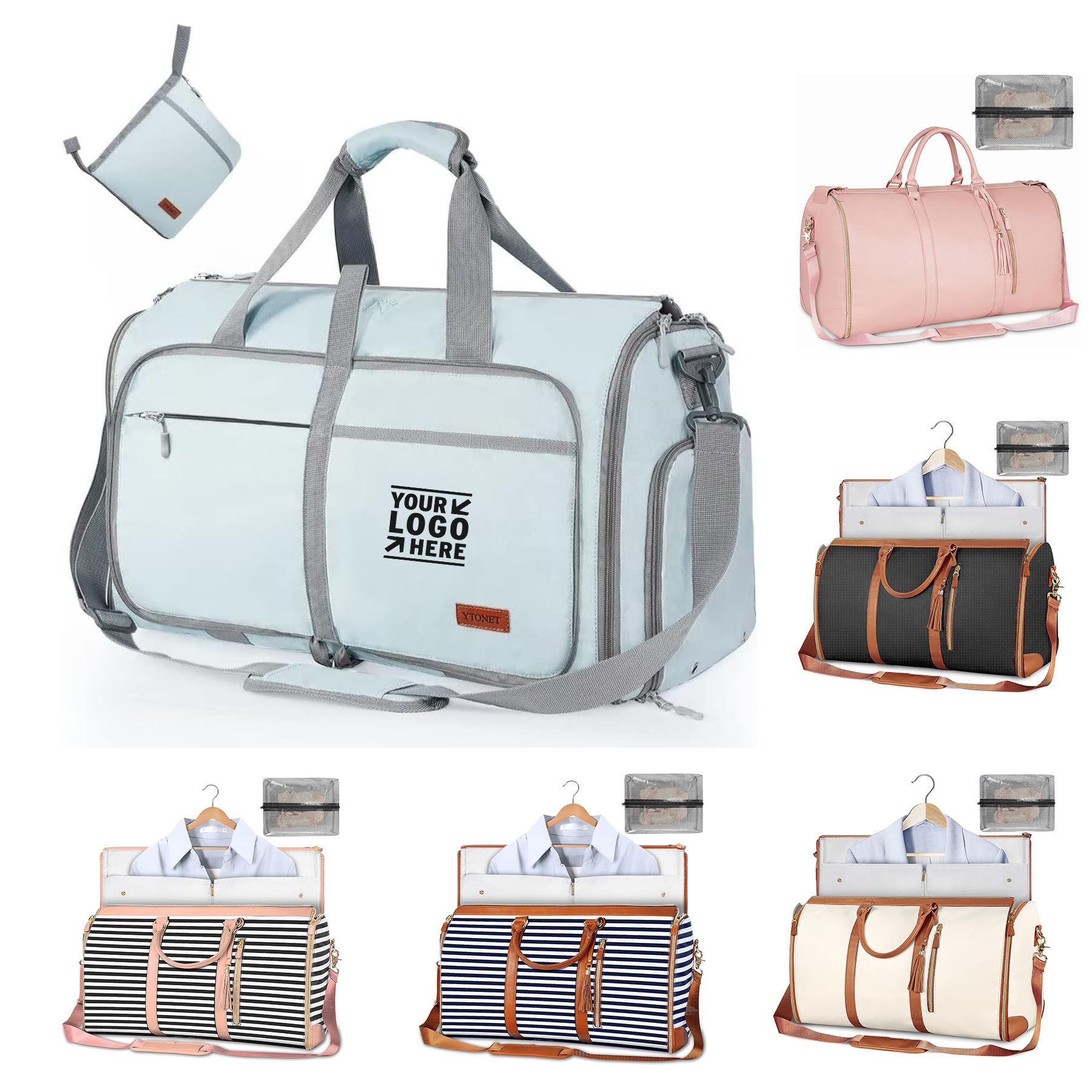 Women 2 in 1 Hanging Suitcase Suit Foldable Garment Convertible Travel Sports Duffe Bag 1