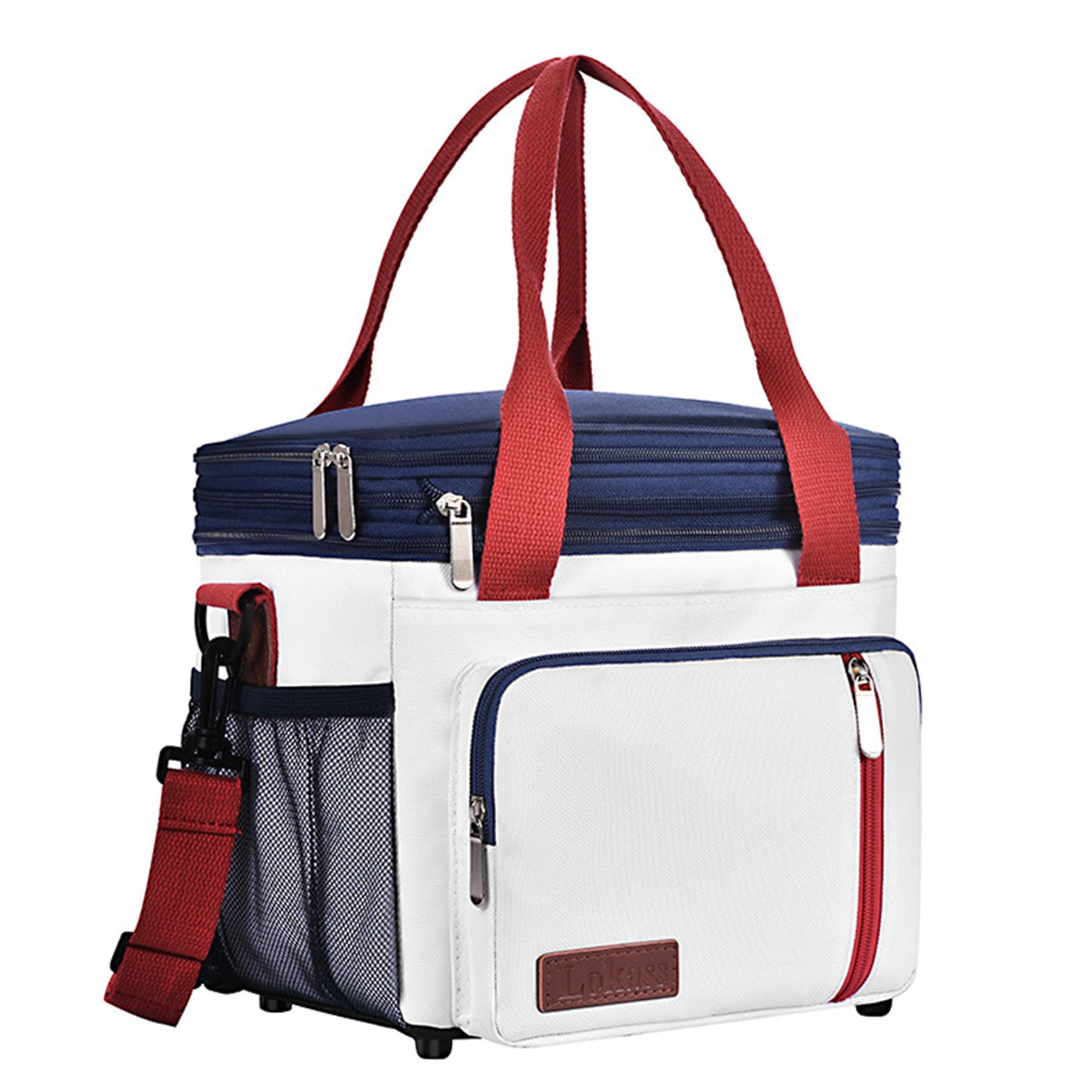 Multipurpose Double Layer Lunch Cooler Bag W/ Side Pockets 2
