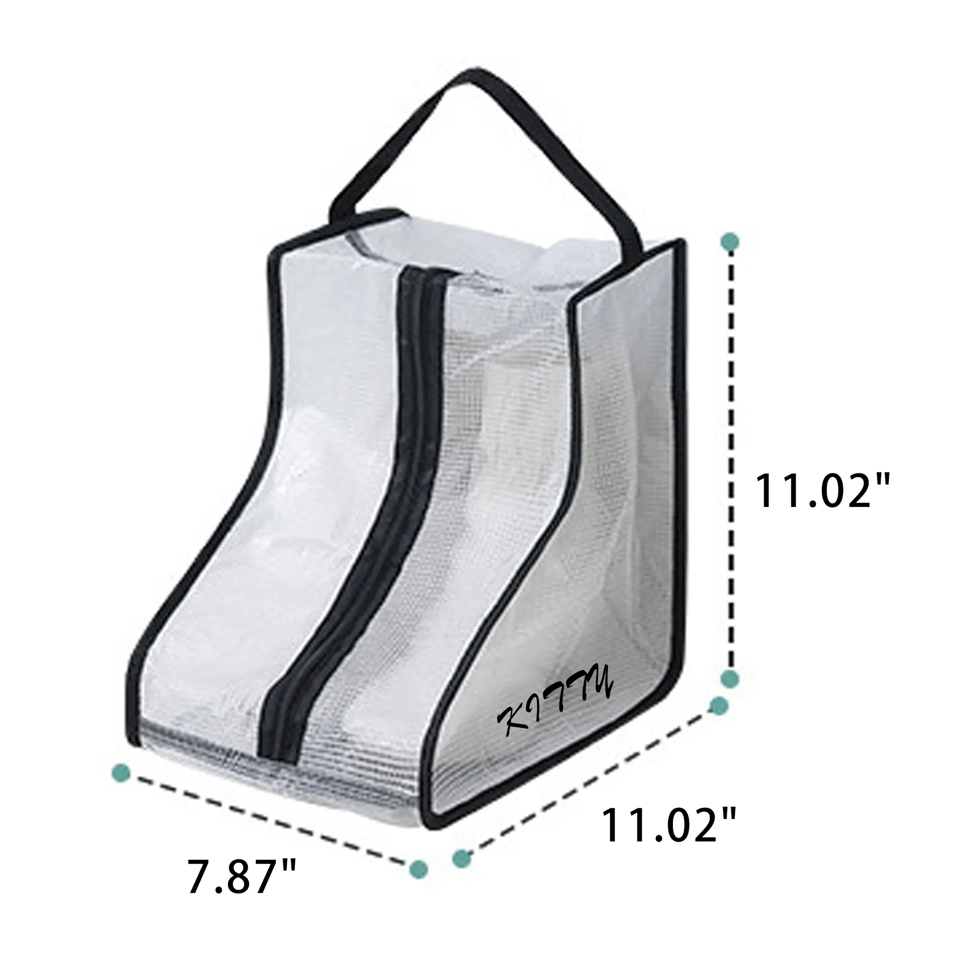 Transparent PVC Dustproof Mesh Shoe Bag 3