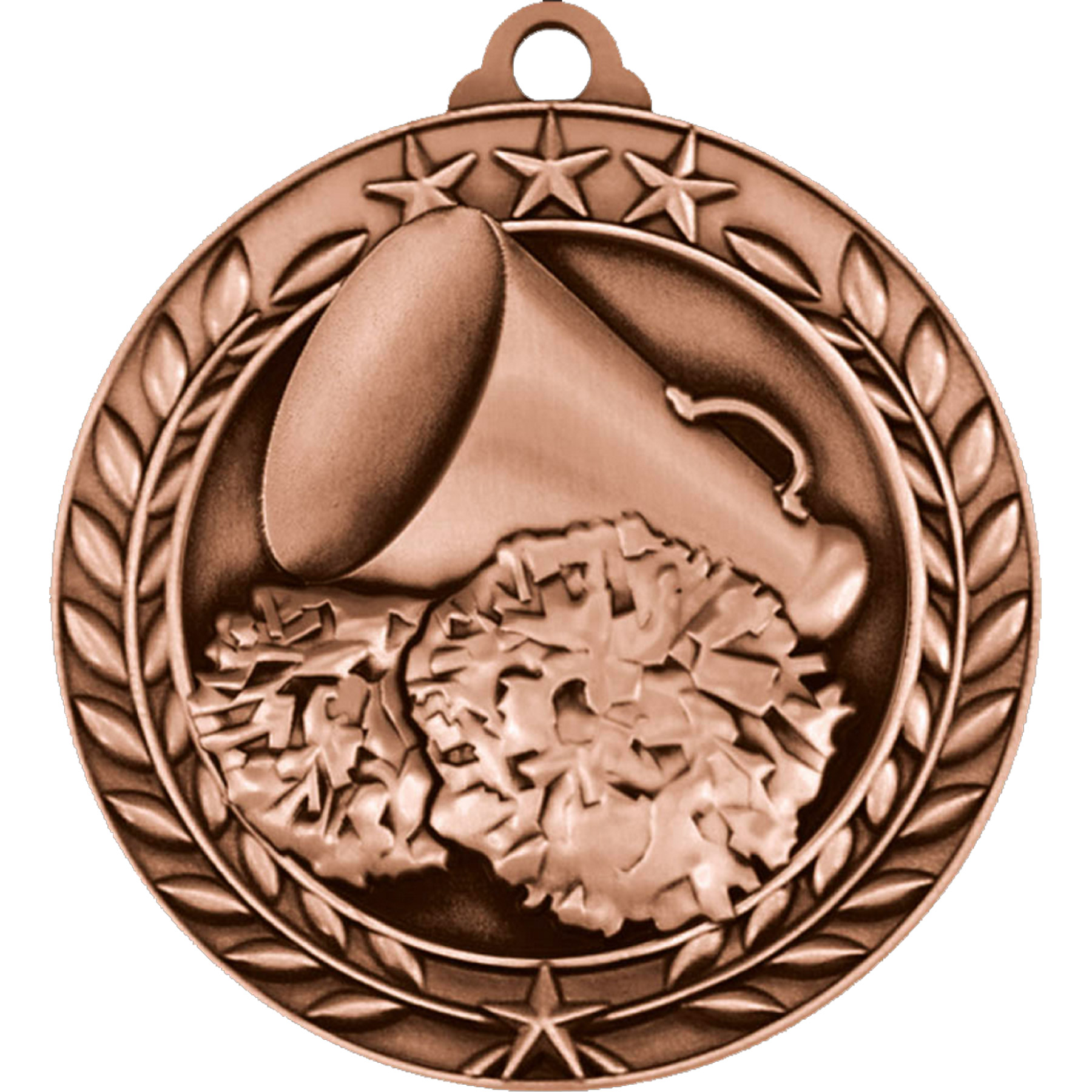 Stock Small Academic & Sports Laurel Medals: Cheerleading 5