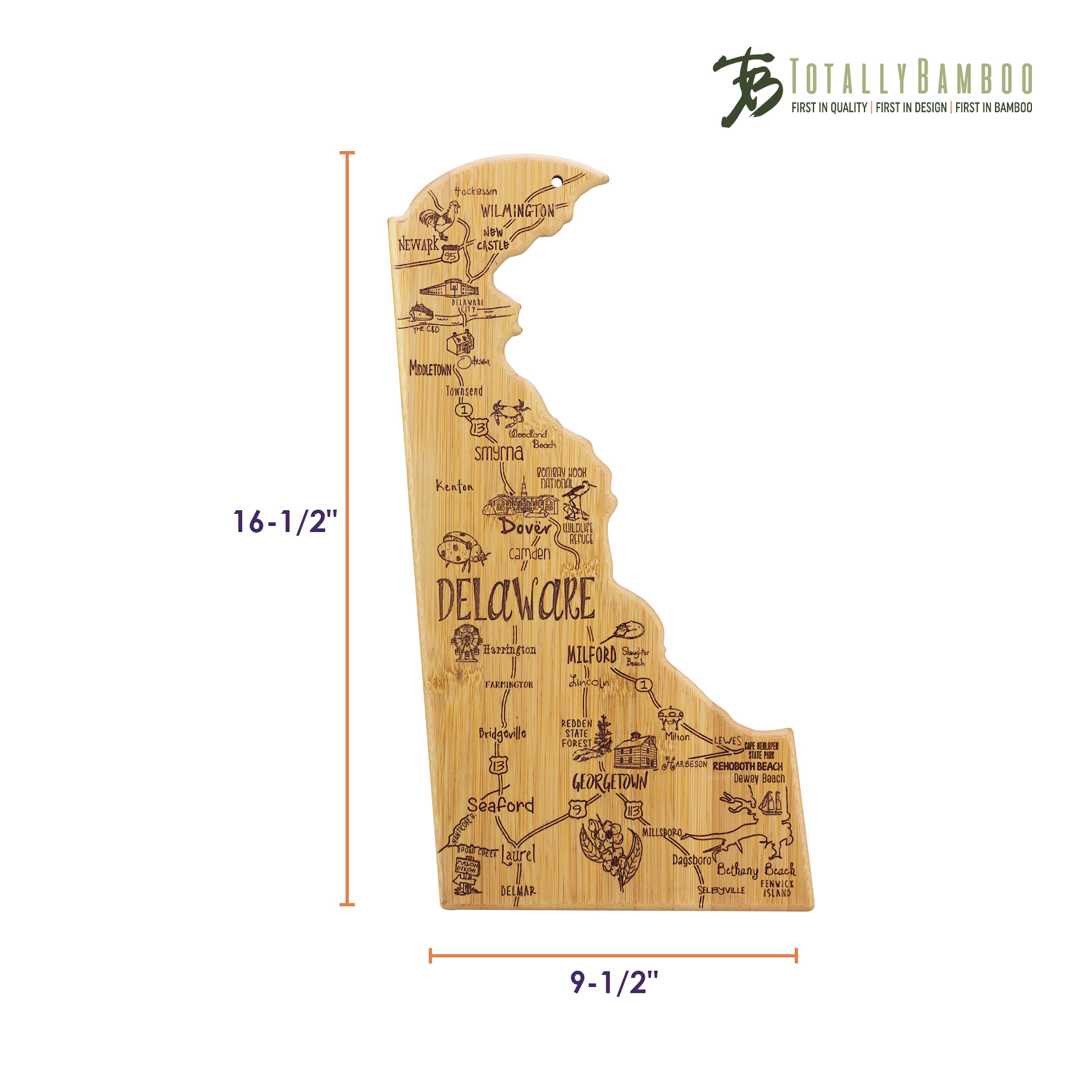 Destination Delaware Cutting & Serving Board 8