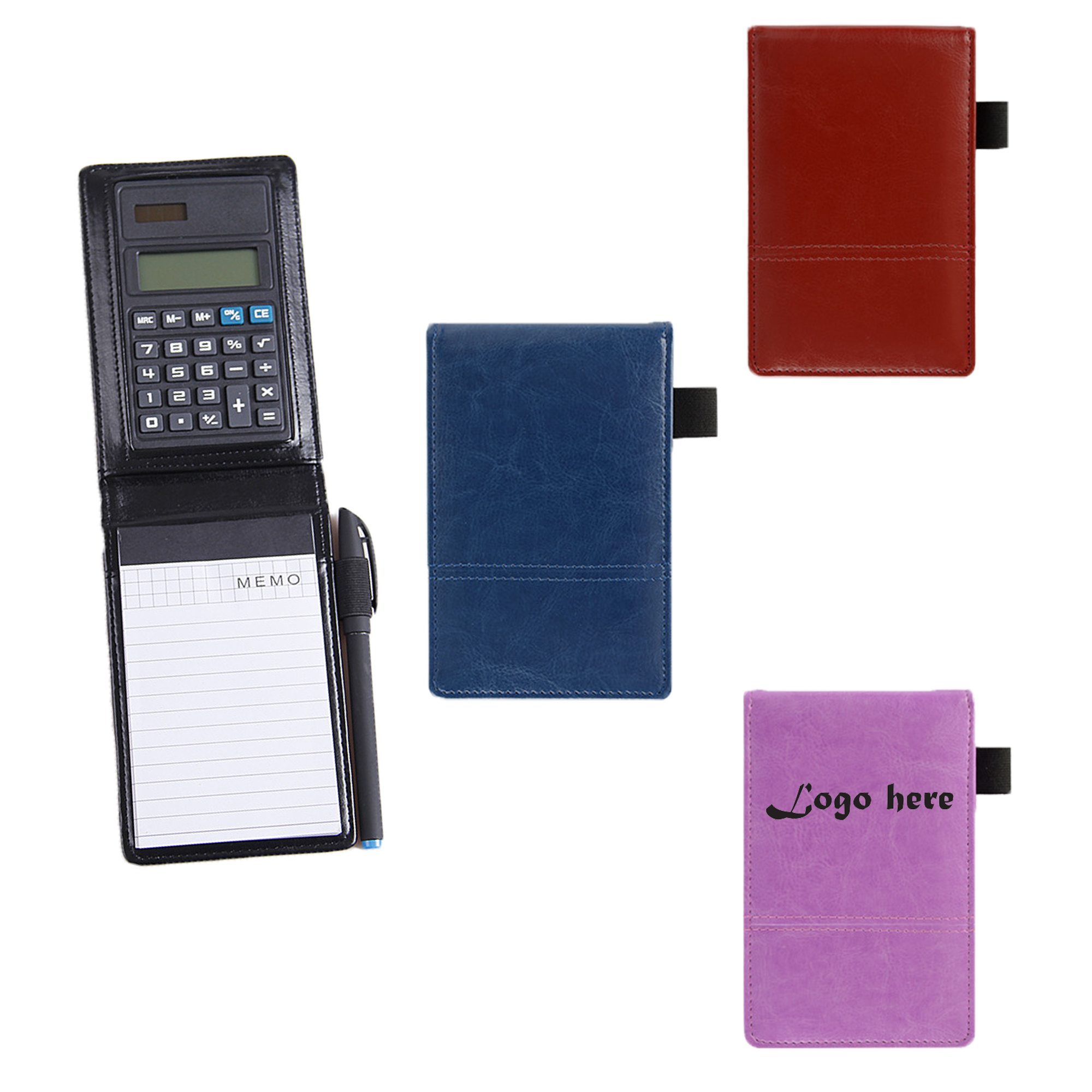 Leatherette Pocket Jotter With Calculator Memo Pad 2