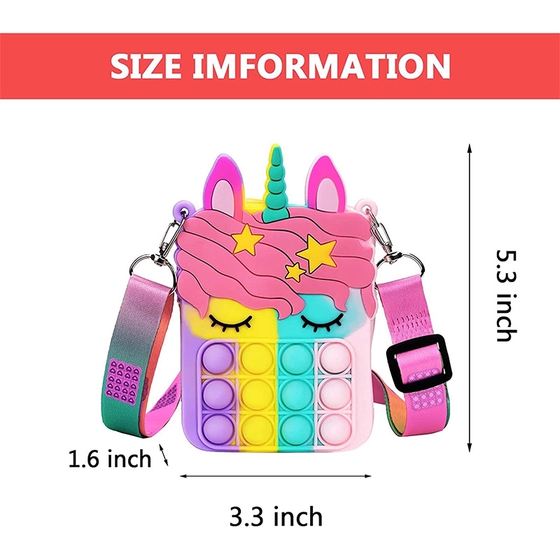 Custom cute Silicone Pop Fidget Bag 3