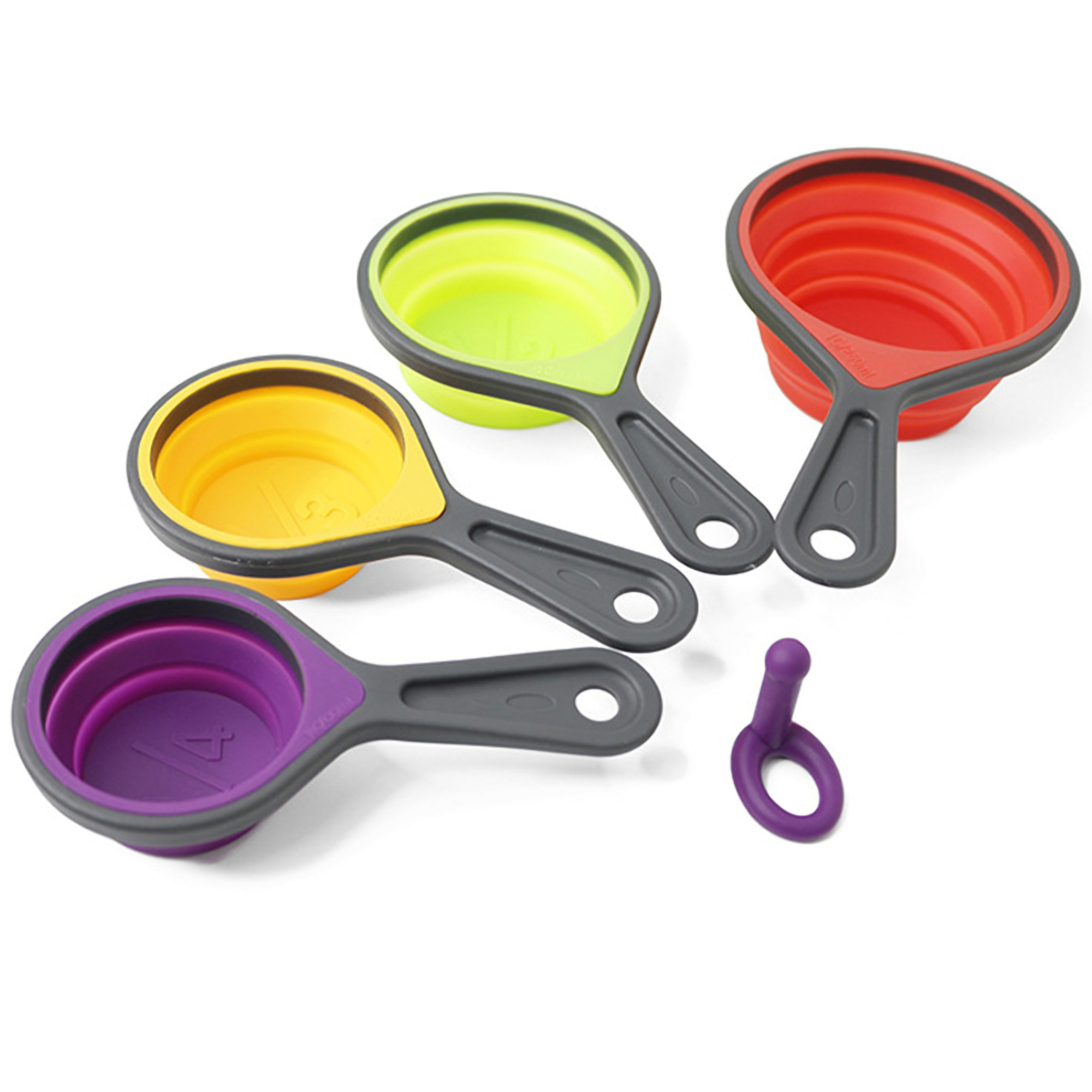 8 Piece Collapsible Silicone Measuring Cups And Spoons 4