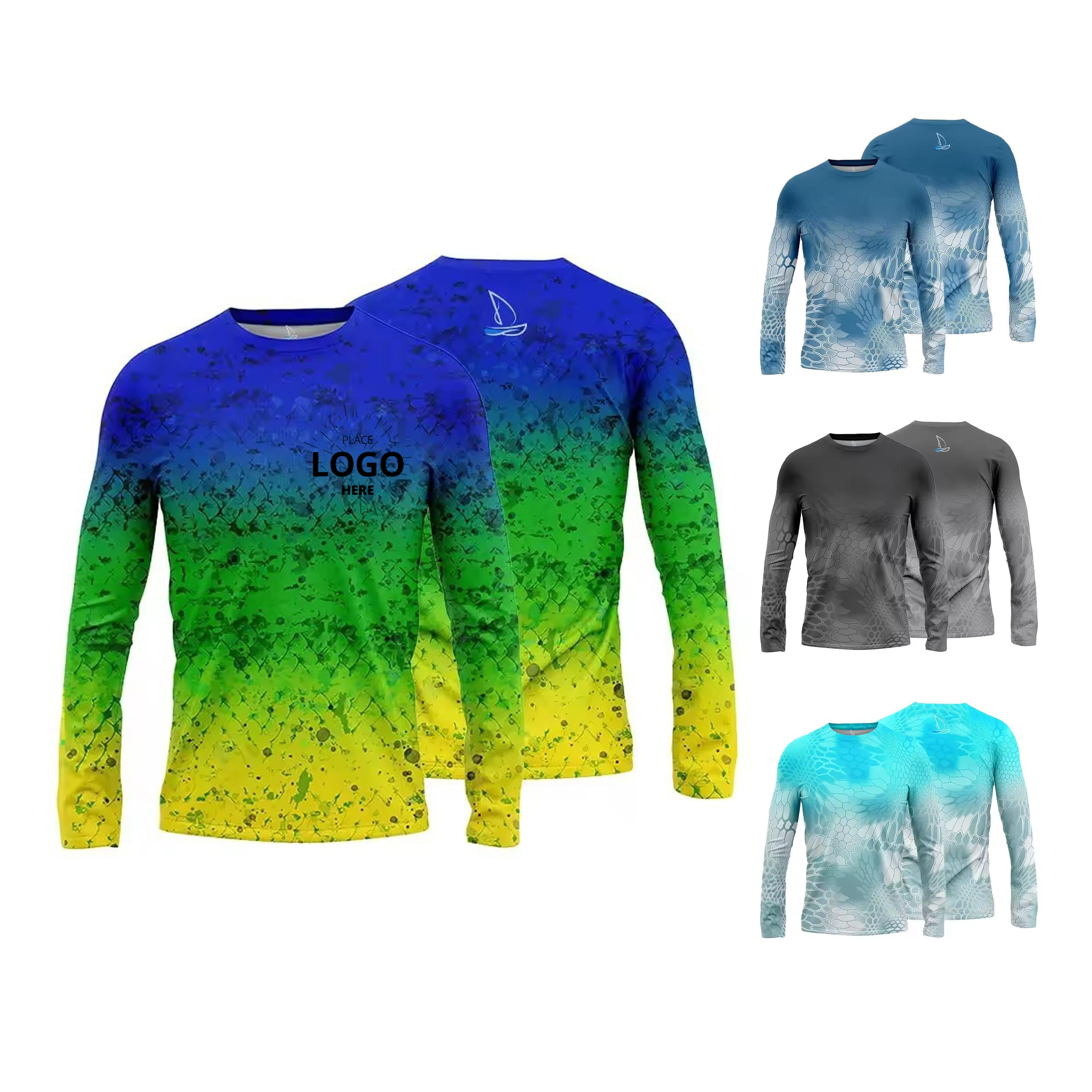 Full Color Sublimated Sunproof Long Sleeve Fishing T-Shirt 3