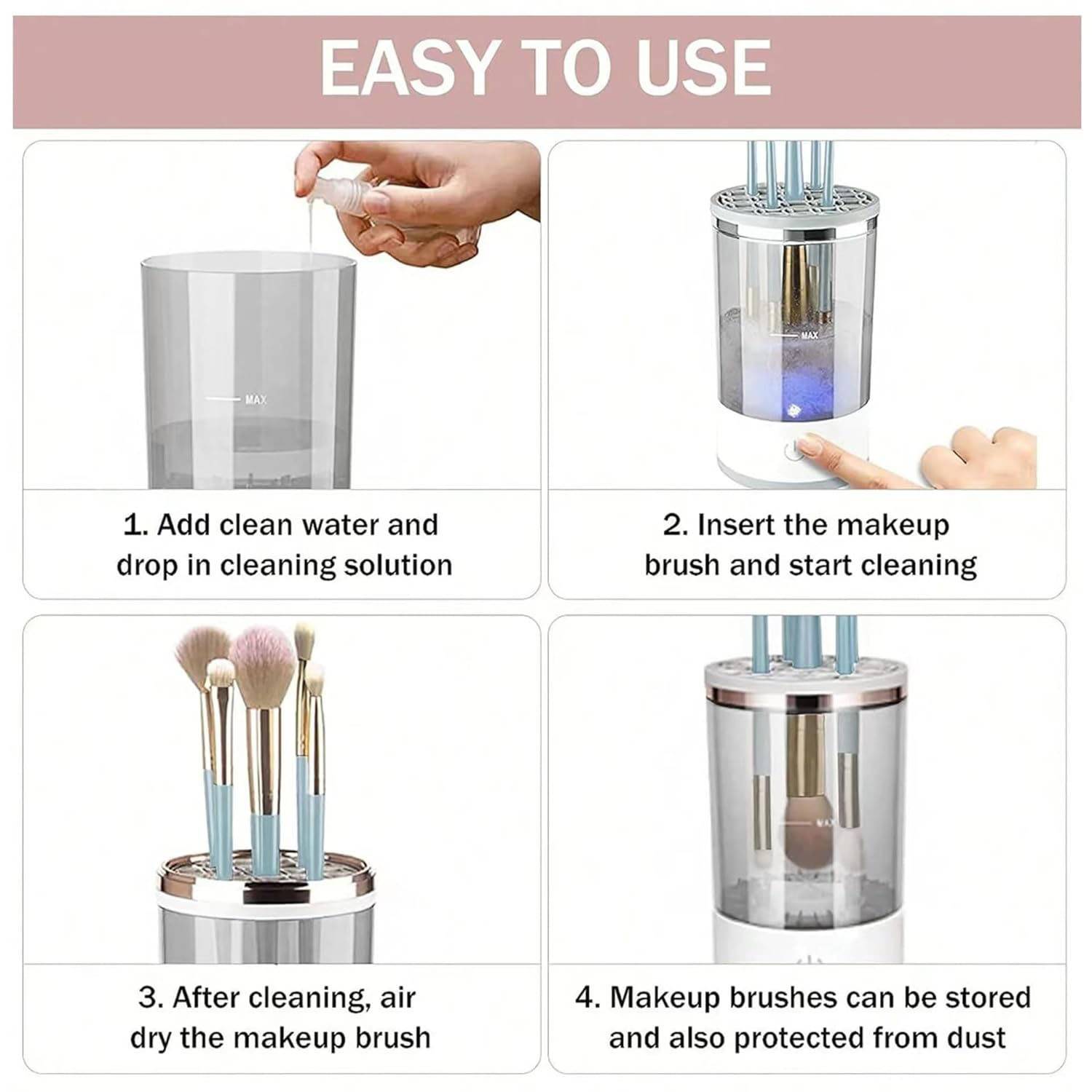 Portable USB Automatic Electric Makeup Brush Cleaner 6