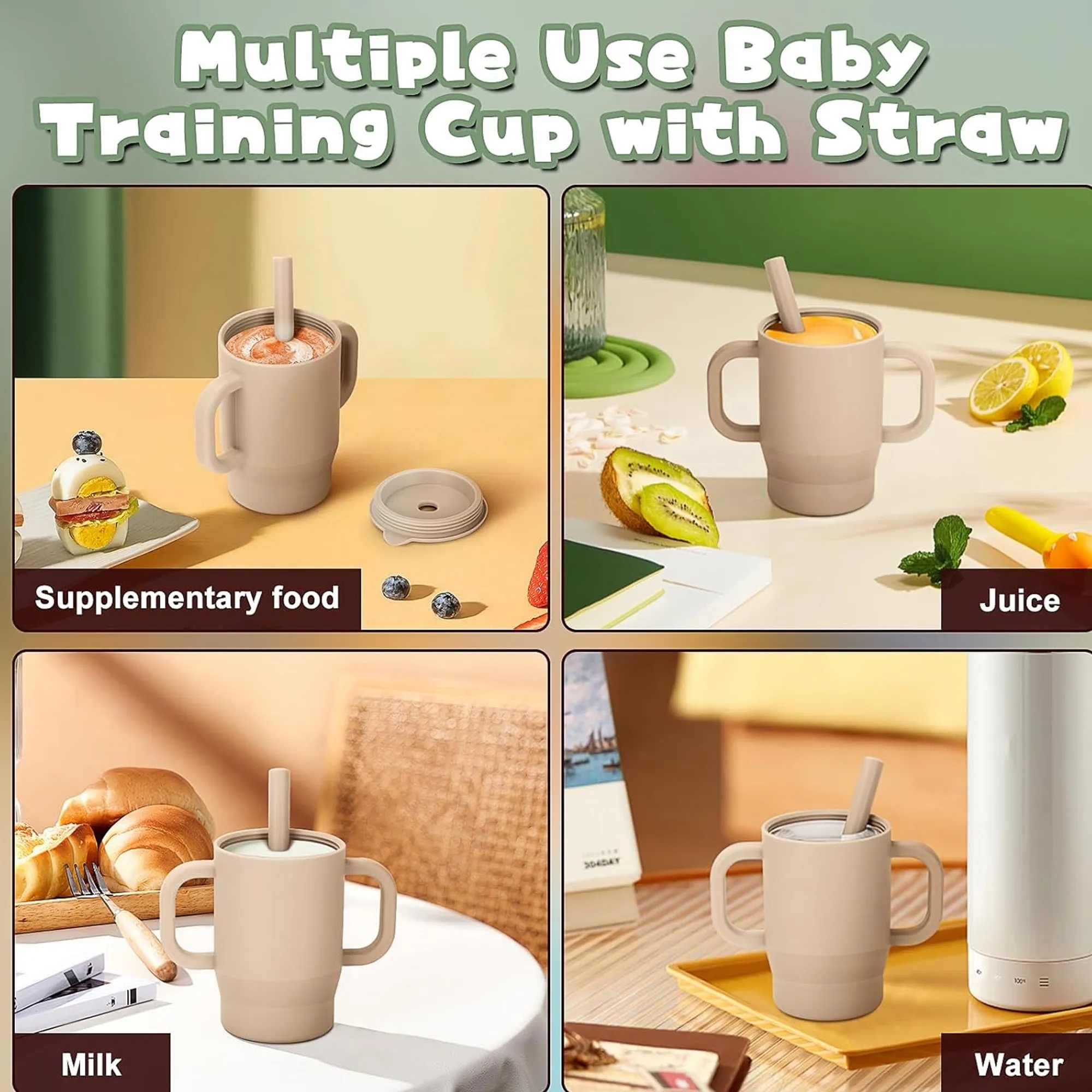 6oz Silicone Baby Straw Cup 5