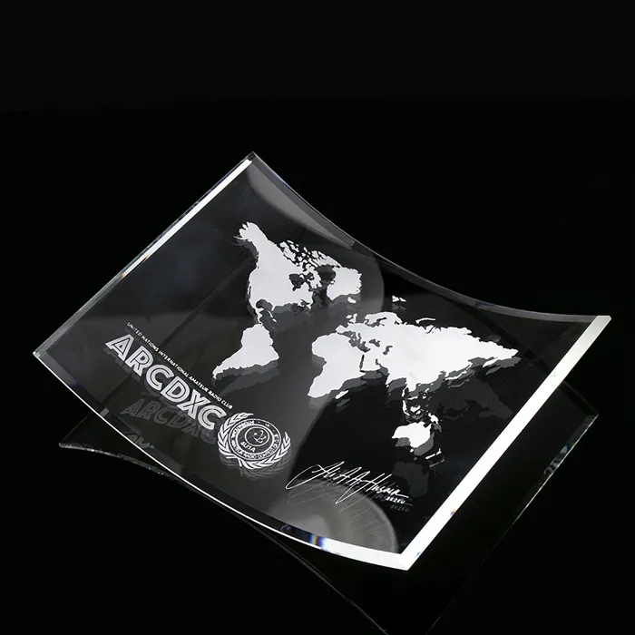Curved Jade Glass Plaque 2