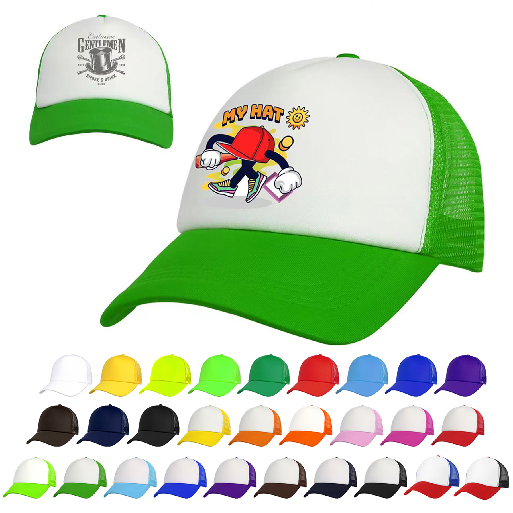 5 Panel Foam Trucker Mesh Cap 33