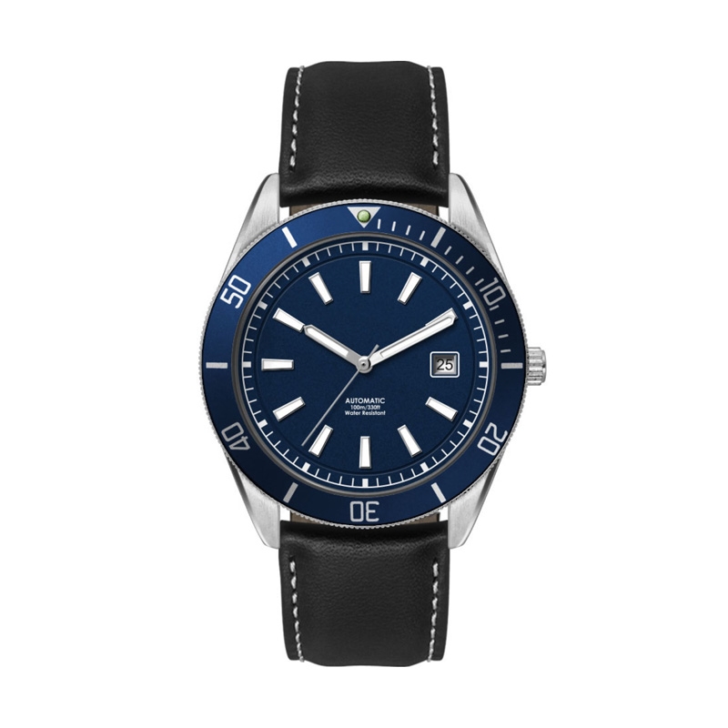 42MM, SS, SILVER CASE, BL BEZEL, "AUTOMATIC" MVT, DTE 2