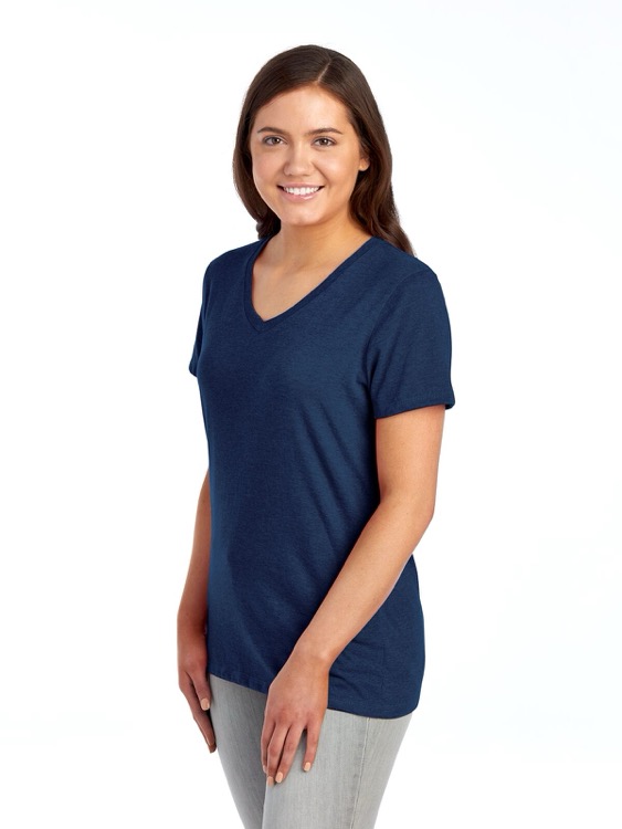 JERZEES Premium Blend Combed Ring-Spun Ladies' V-Neck T-Shirt 34