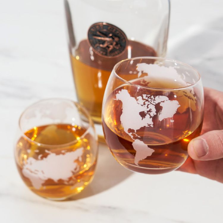 Viski® Globe Whiskey Tumbler, set of 2 9
