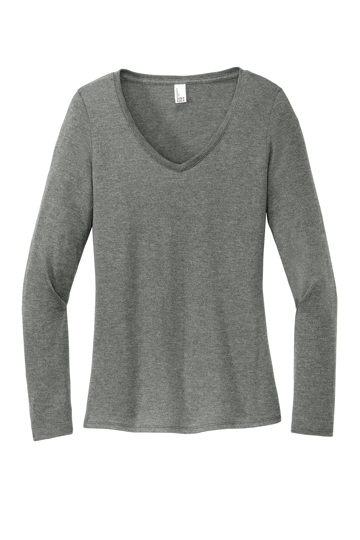 District Women's Perfect Tri Long Sleeve V-Neck Tee DT135 15