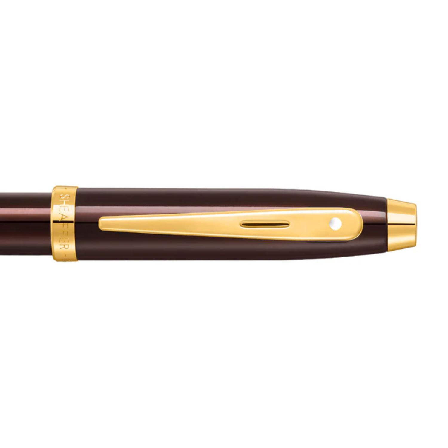 SHEAFFER® 100 9370 Glossy Coffee Brown Executive Rollerball Pen w/ Gift Box 6