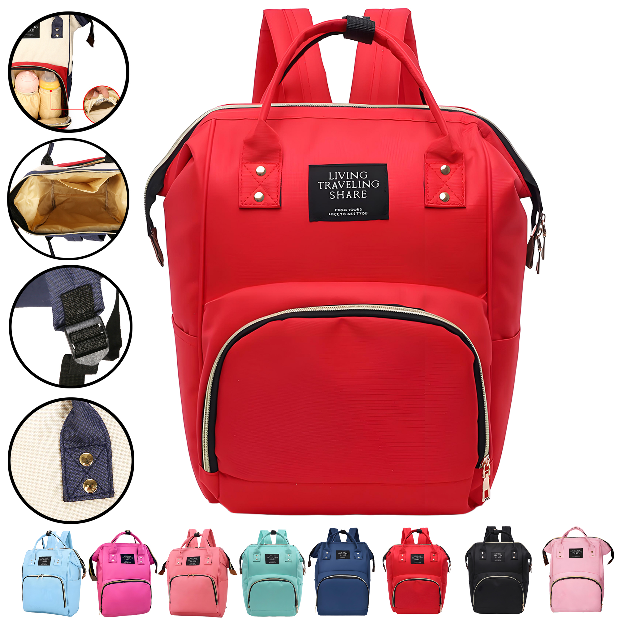 Versatile Diaper Bag Backpack for Travel Convertible and Water-Resistant 8