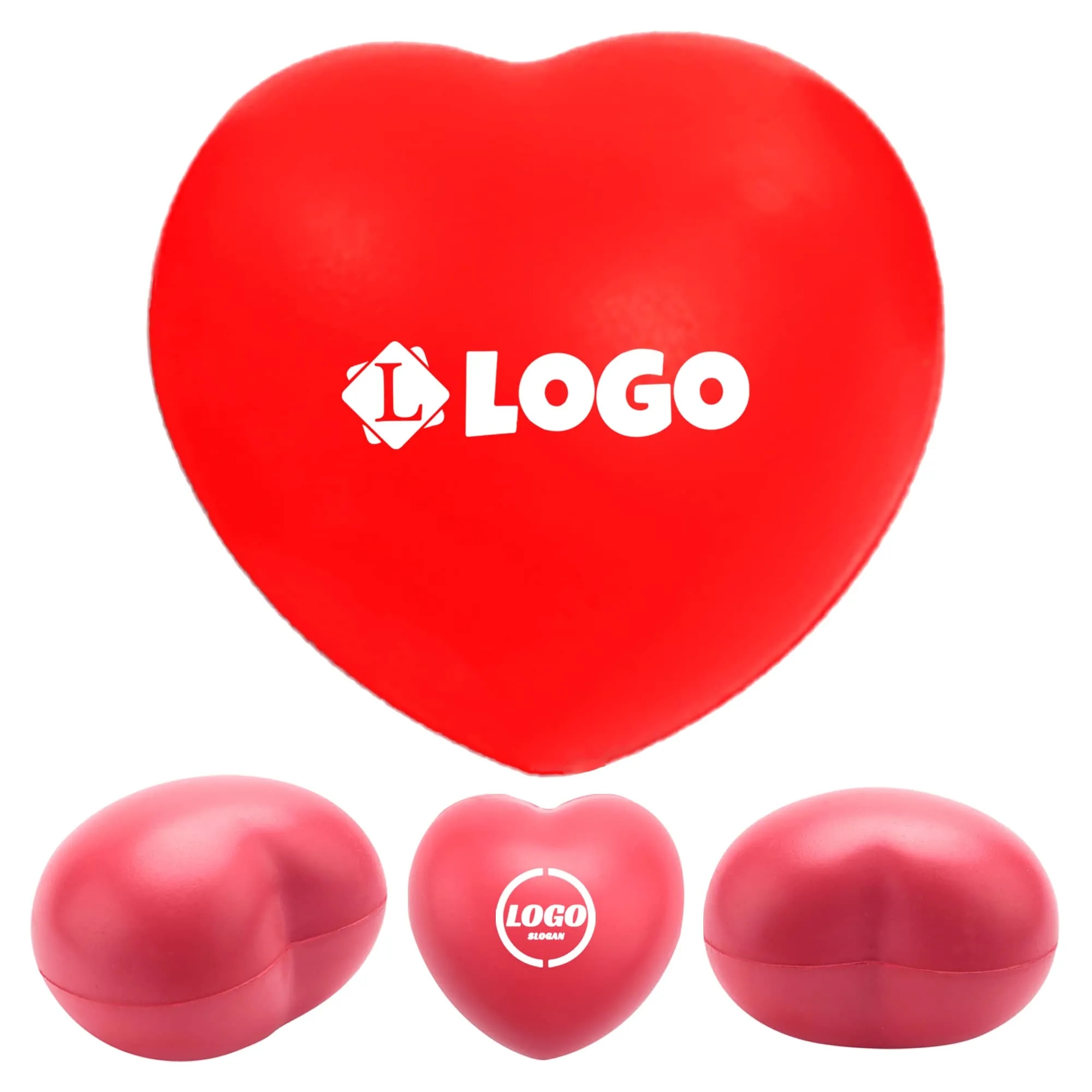 MOQ 100 Soft PU Heart Shaped Stress Relief Ball 1
