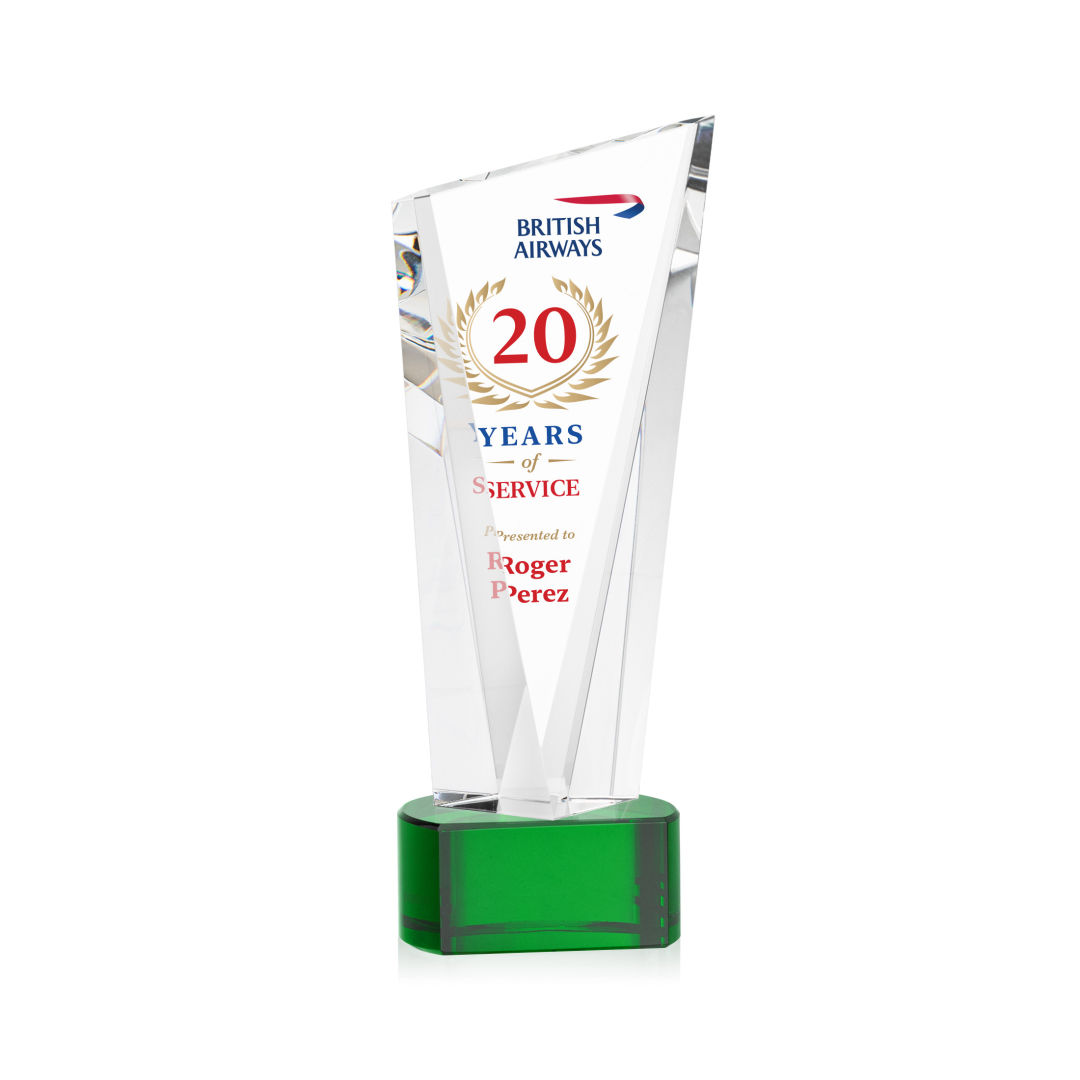 Plymouth VividPrint™ Award on Paragon Base - Green 7