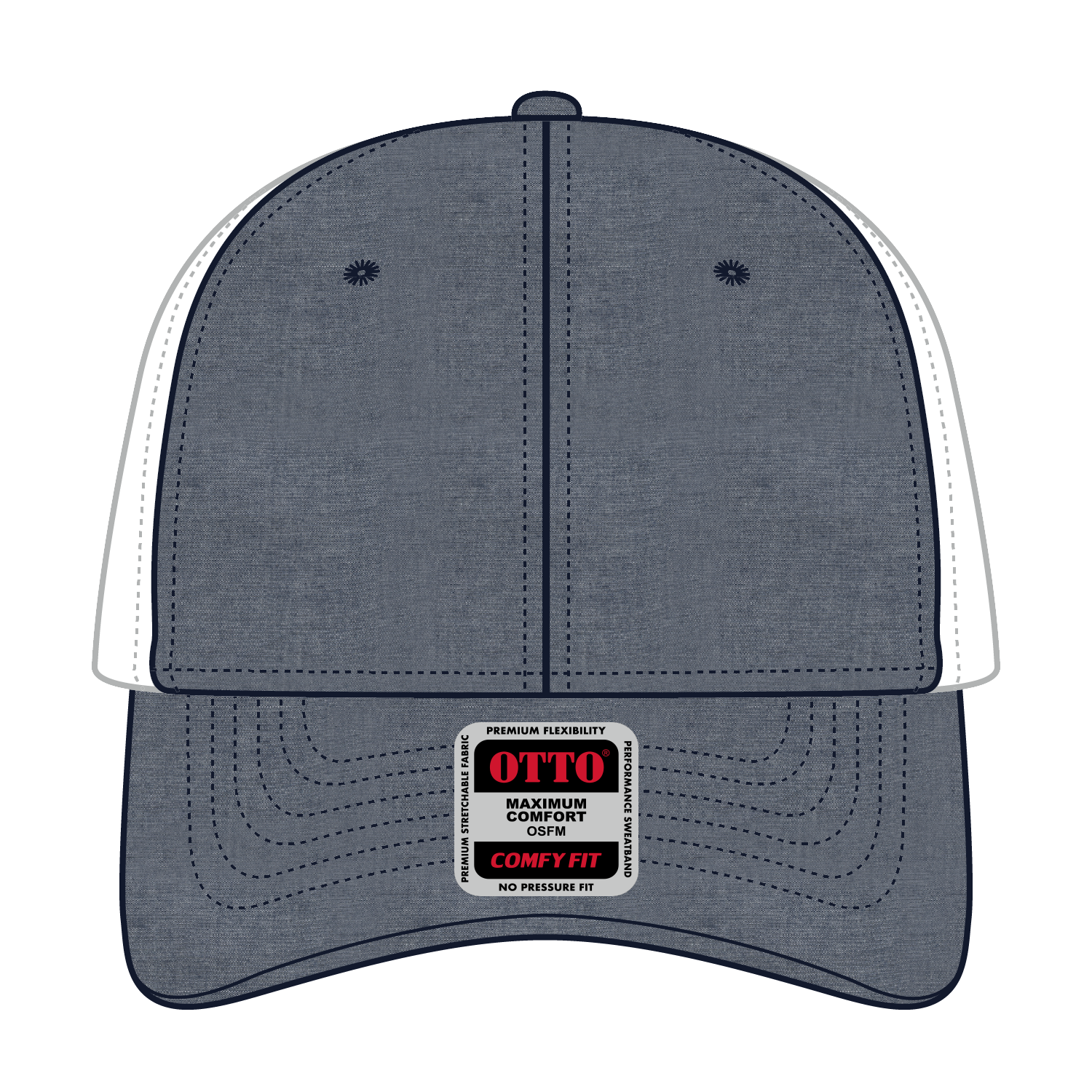 OTTO CAP® OTTO COMFY FIT® 6 Panel Low Profile Mesh Back Trucker Hat 22
