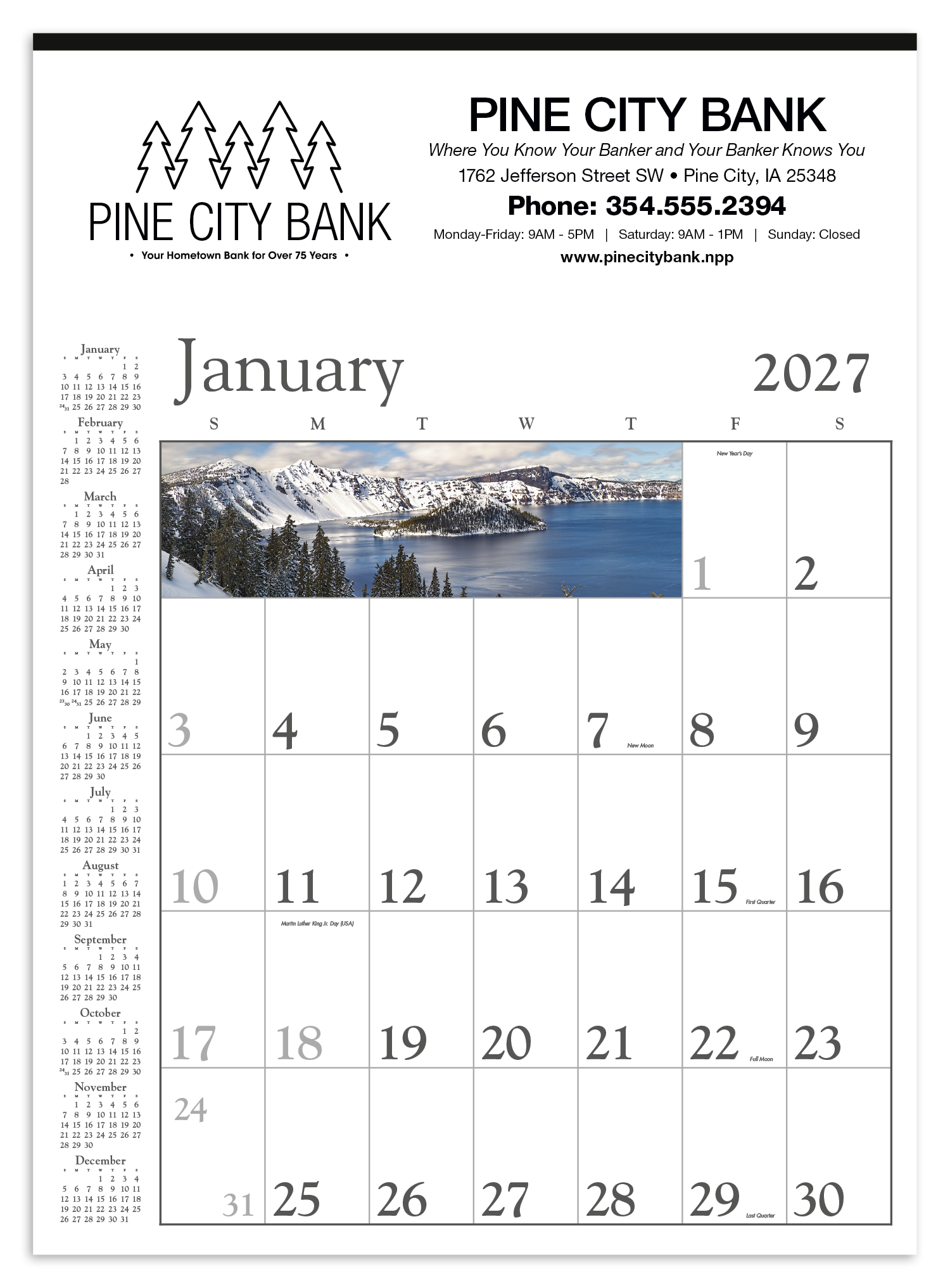 Triumph® Calendars Decorator Memo (White) Calendar 31