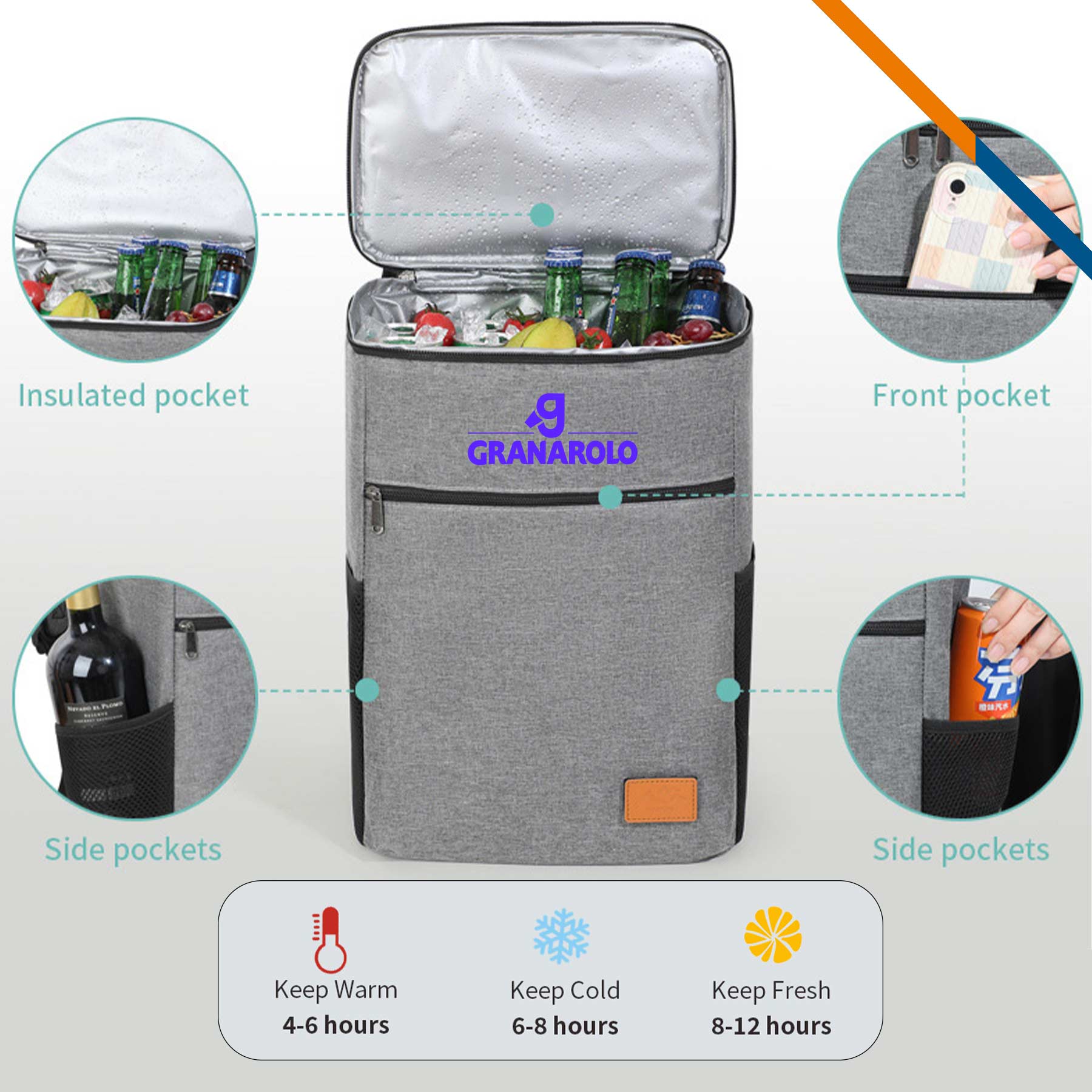 Warmkeep Outdoor PEVA Insulated Cooler Backpack 2
