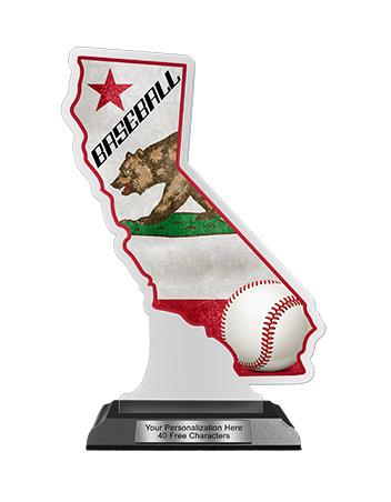 State Wood Trophy: 6" California Shape, (Event typ 2