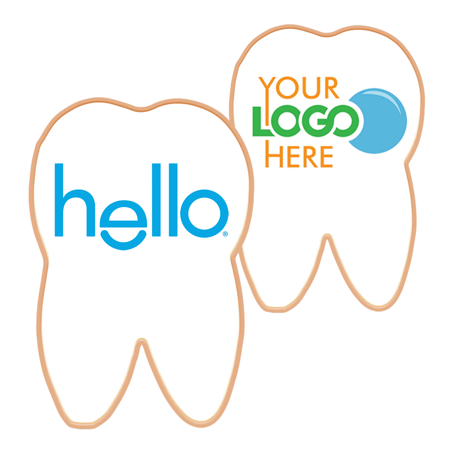 4" Tooth Shaped Logo Sugar Cookie 2