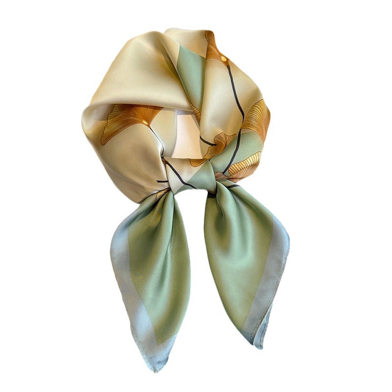 35'' Square Silk Like Head Scarf, Satin Head Scarf 2