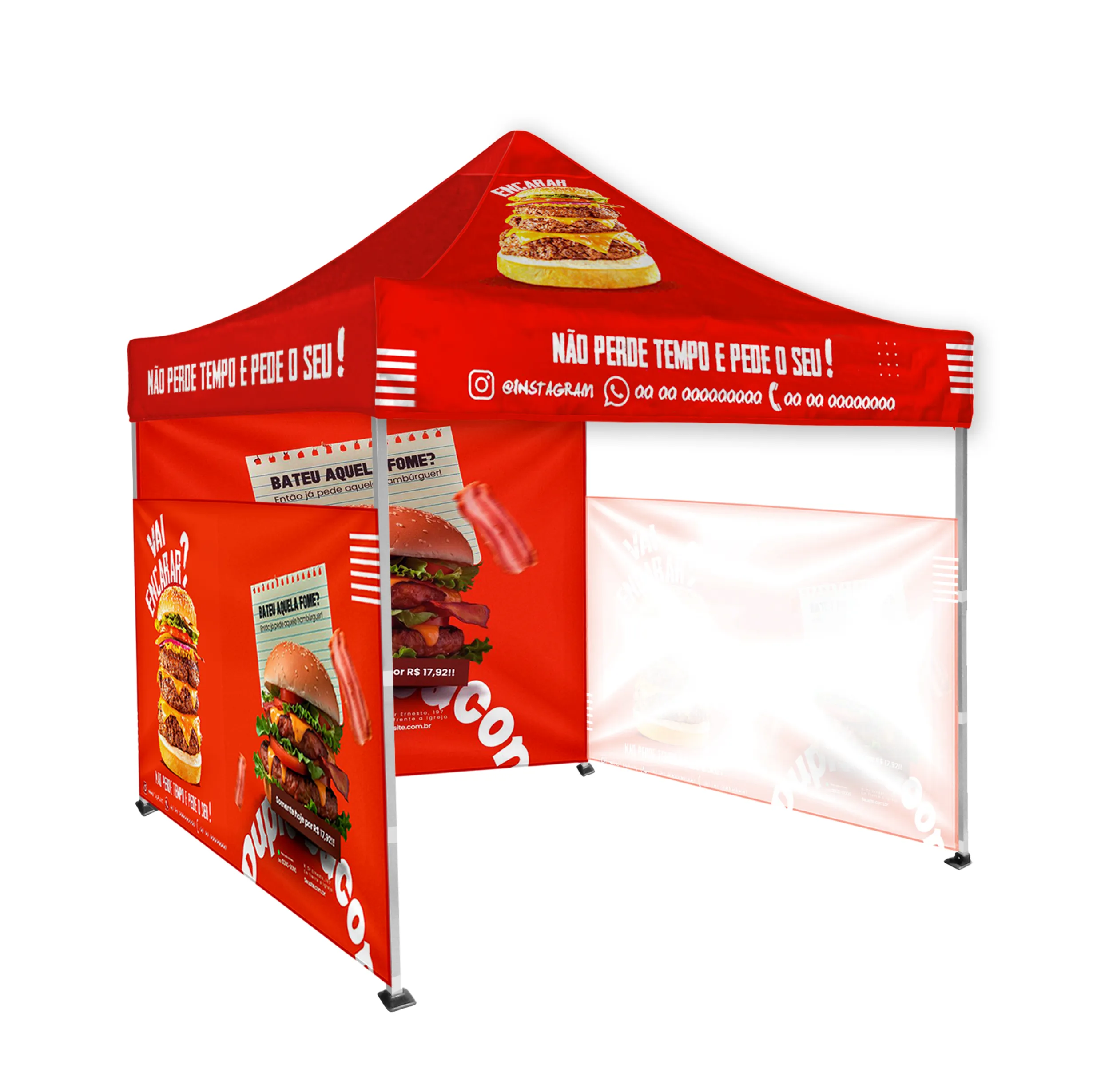 10'x10' Tent Canopy w frame and two half and one full wall 2