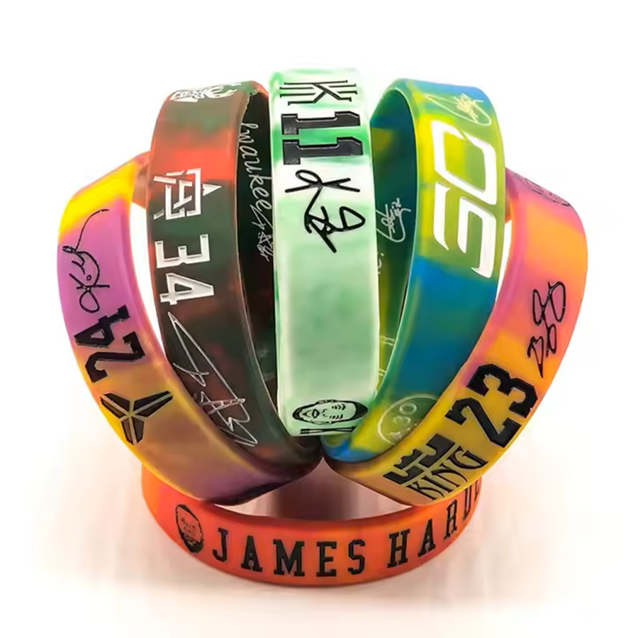 Tie Dye Silicone Wristband - 1/2" band 4