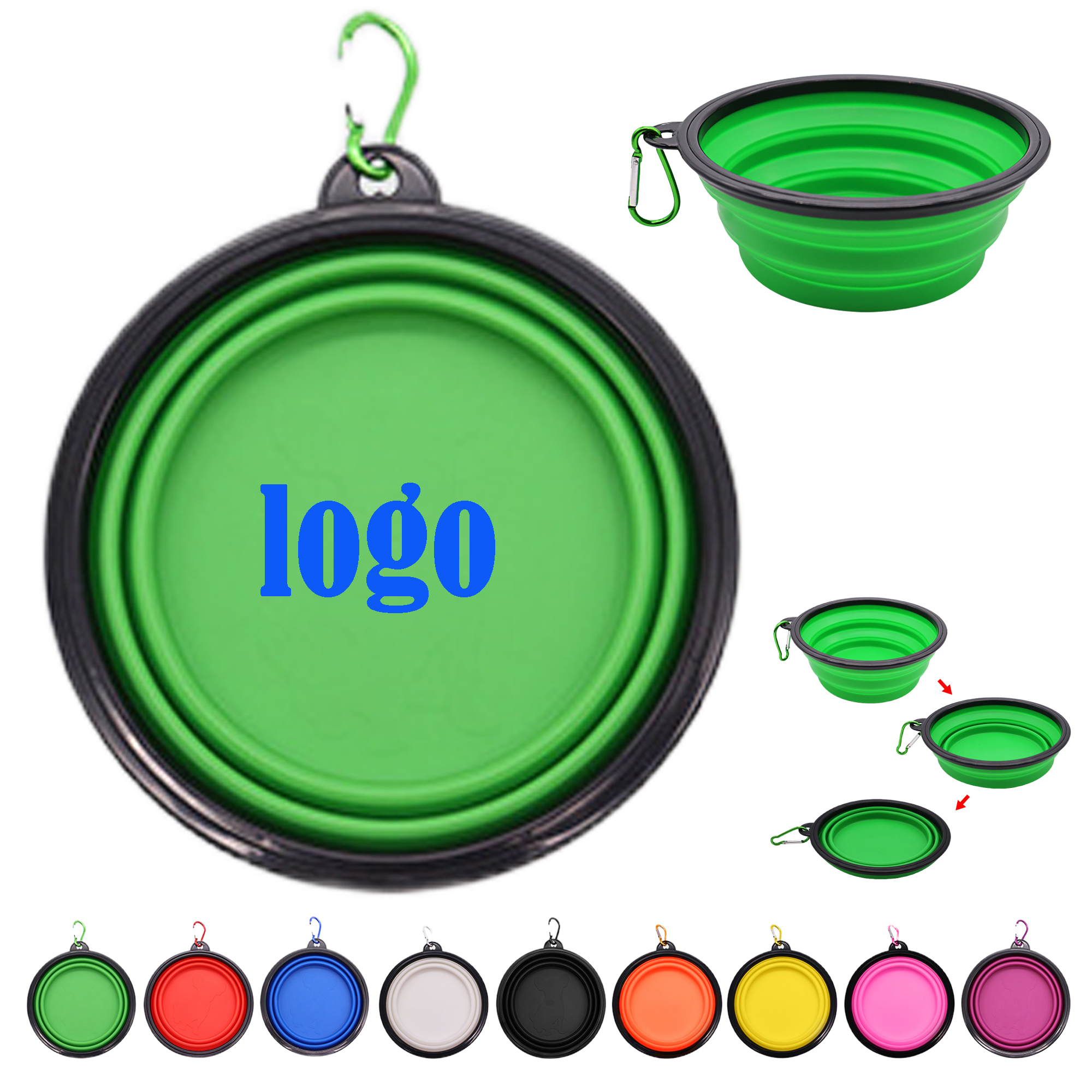Portable Silicone Pet Bowl with Clip 3