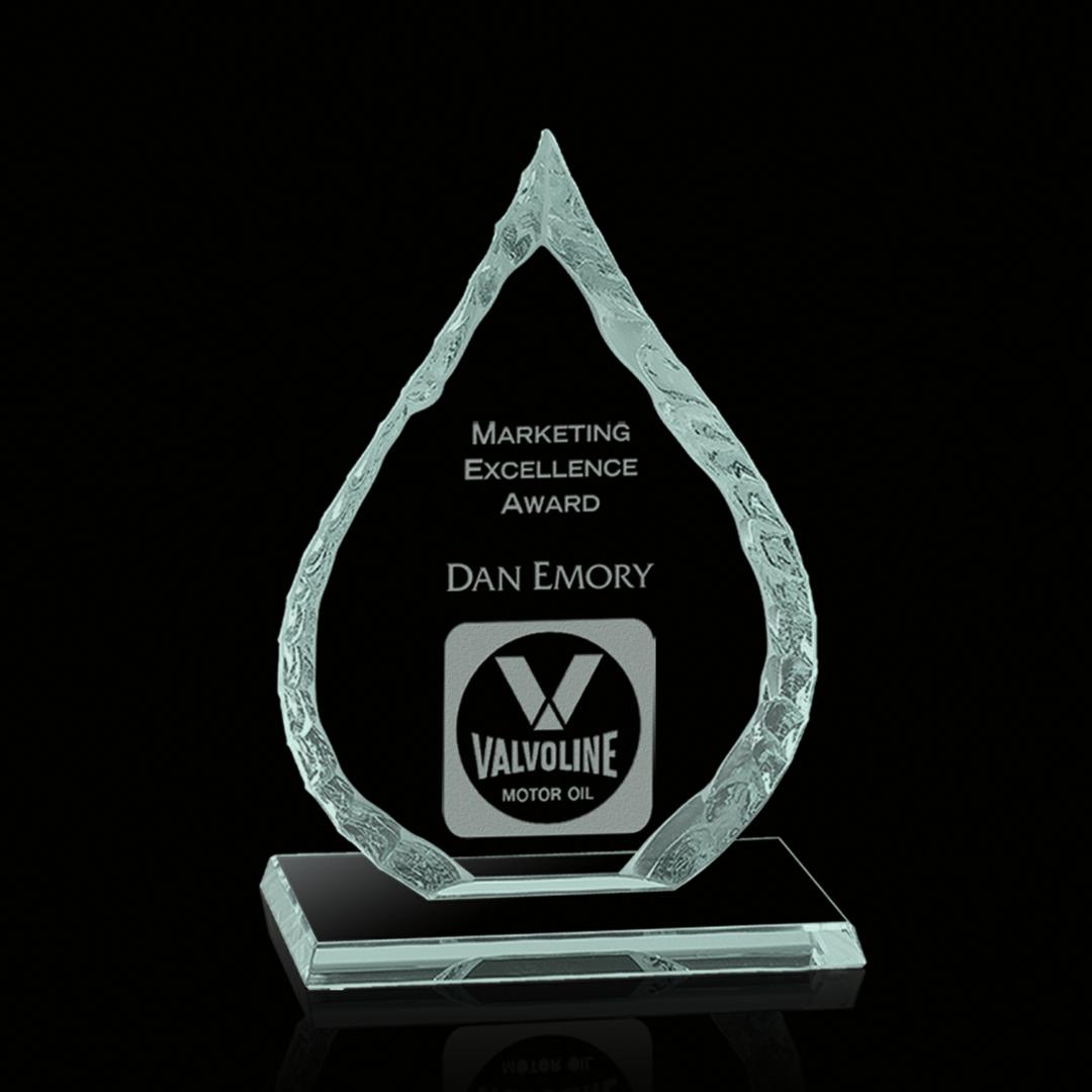 Iceberg Oil Drop Award on Base - Jade