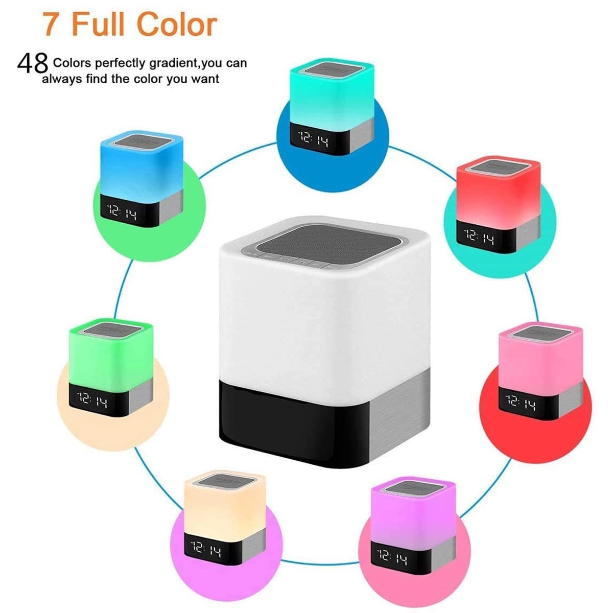 Bluetooth Speaker Night Lights Alarm Clock 2