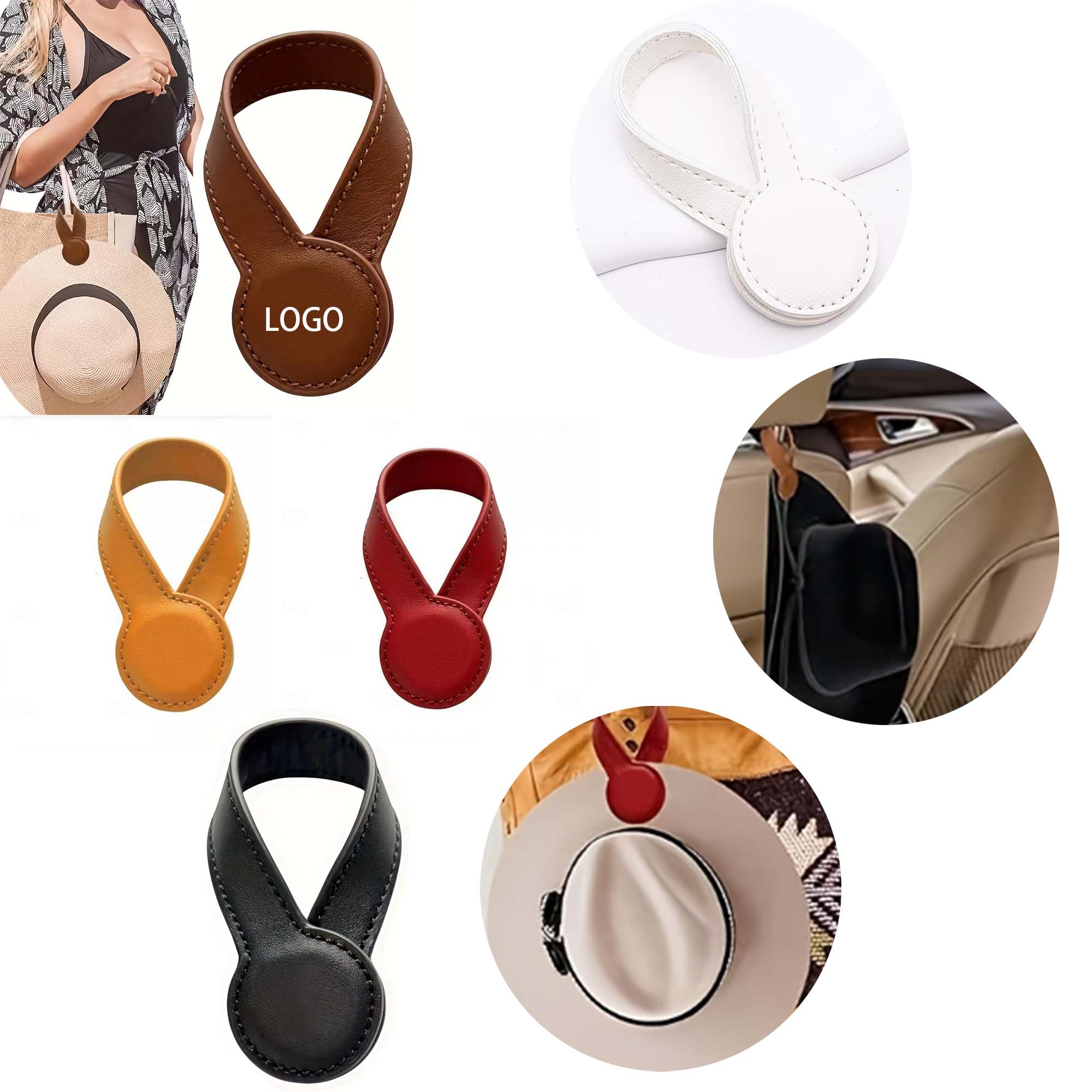 Lmitation Leather Magnetic Coat Clip 2