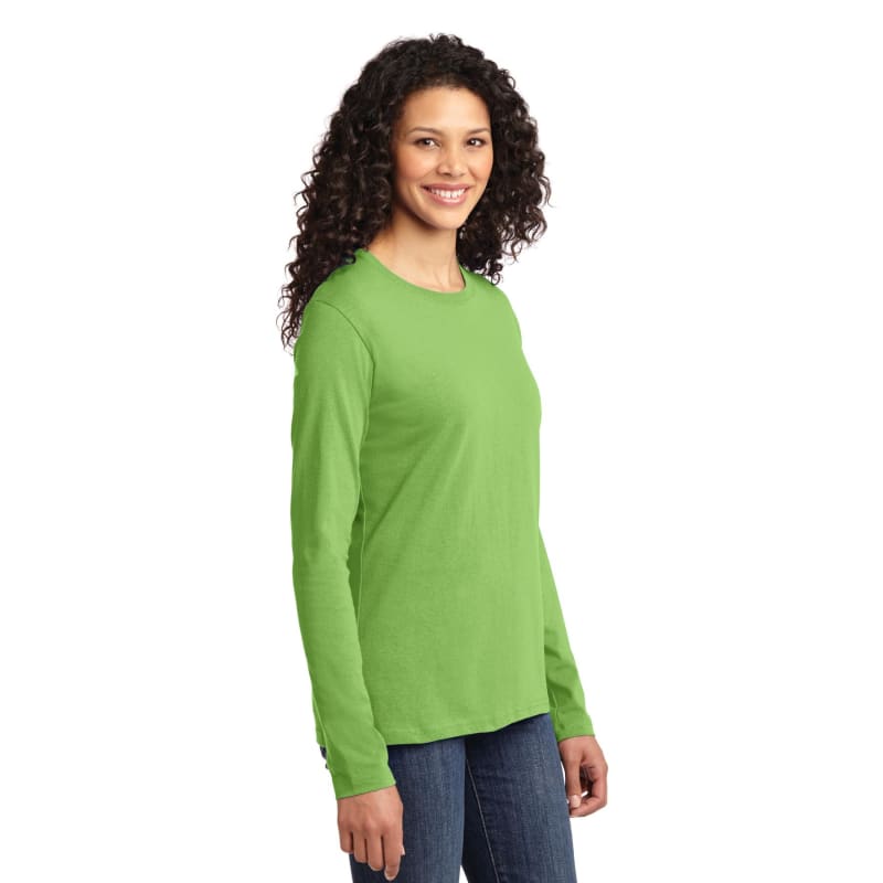 Port & Company Women's Long Sleeve Core Cotton Tee. 40