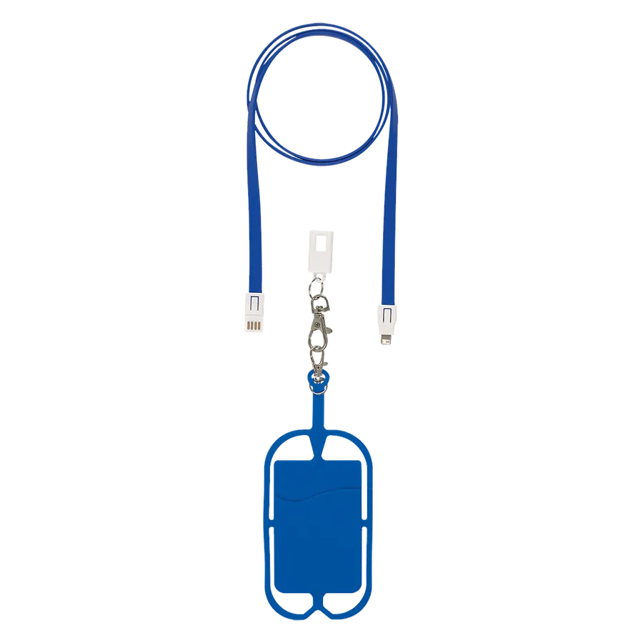 Adhesive Silicone Phone Wallet with Lanyard Attachment 6