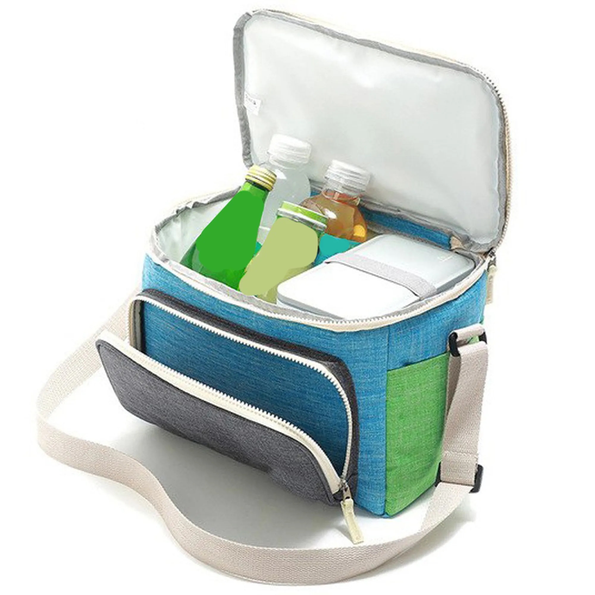 PEVA Insulated Cooler Lunch Bag w/ Strap 5