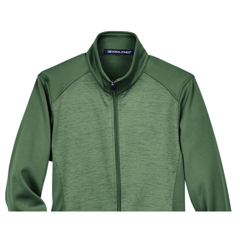 Devon & Jones Ladies' Newbury Colorblock Mélange Fleece Full-Zip 28
