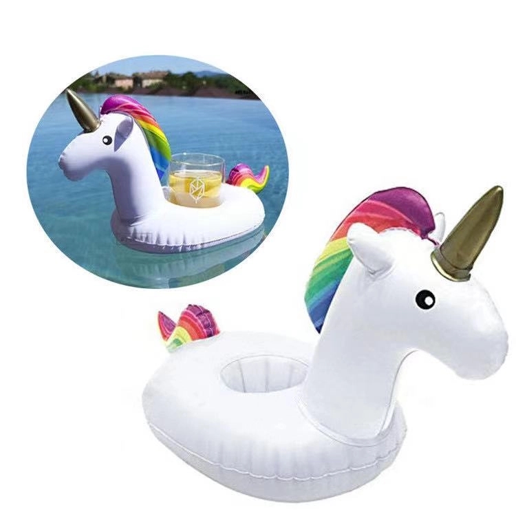 PVC Inflatable Floating Unicorn Cup Holder 1