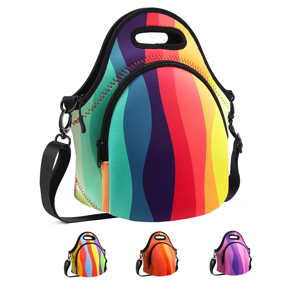 Neoprene Lunch Tote Bag with Shoulder Strap 5